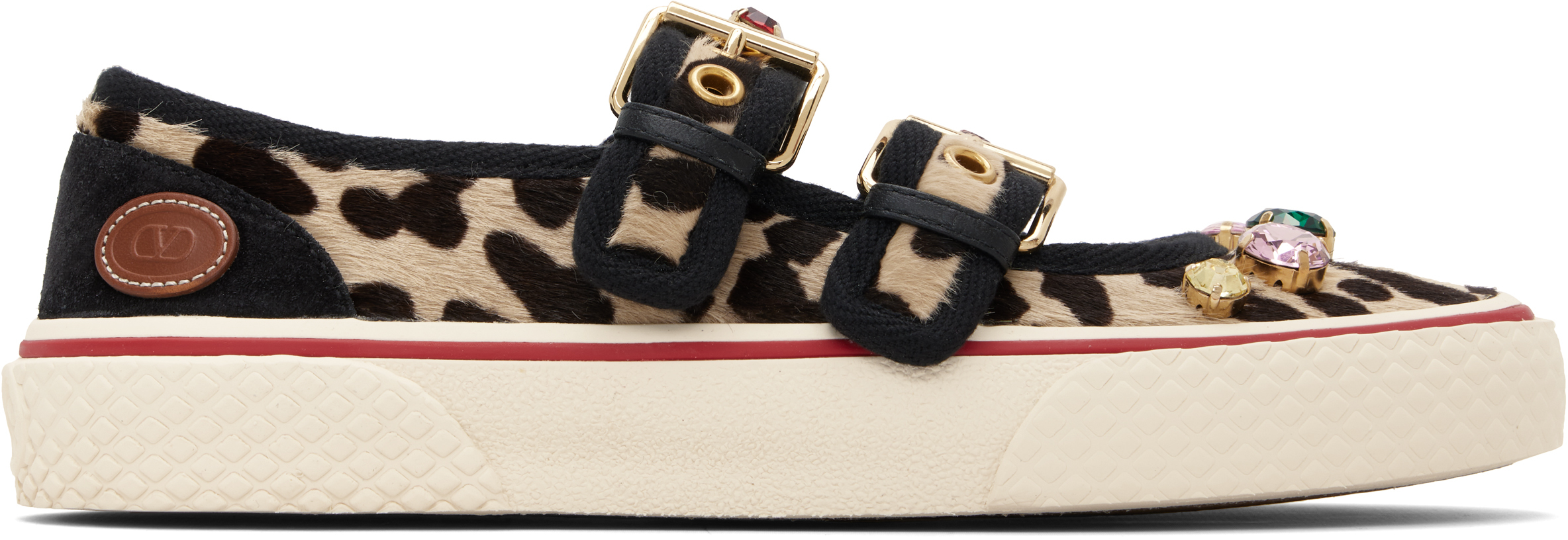 Valentino Garavani Double Buckle #203067V11B Valentino Vlogo Hammered Buckle Reversible Wide Signature  main image 4