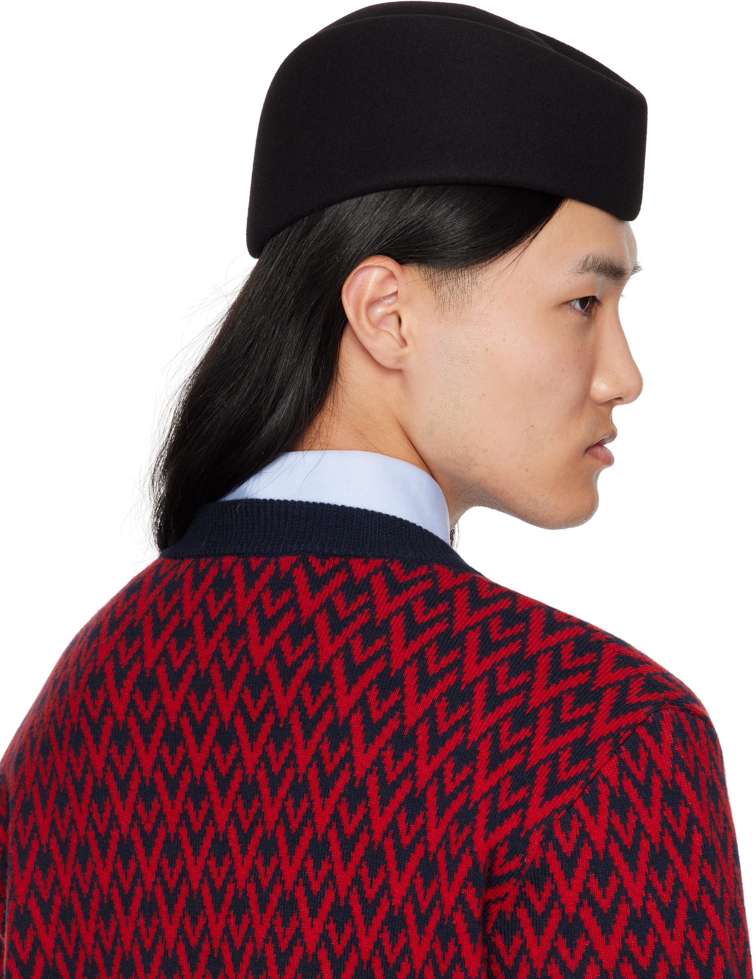 Valentino Black Wool Cap