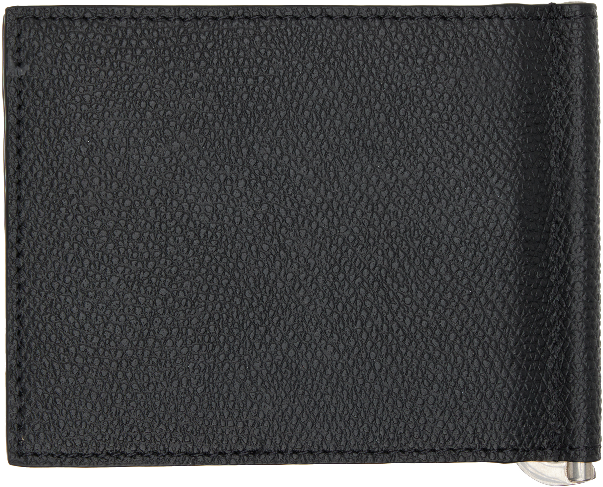 Valentino Black Vlogo Signature Bifold Wallet In Black