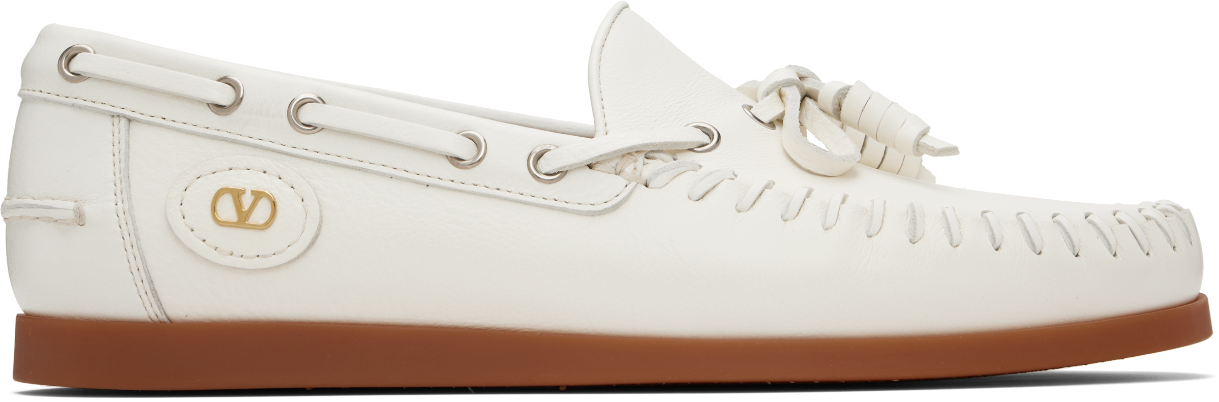 Off-White Palm Avenue Buffalo Leather Boat Shoes