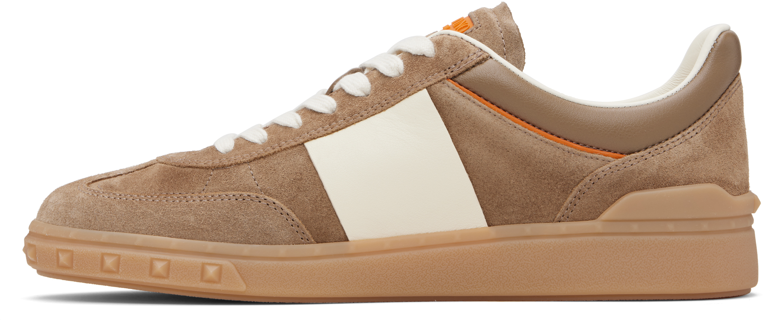 Valentino Upvillage Leather Low-top Sneakers In Neutral