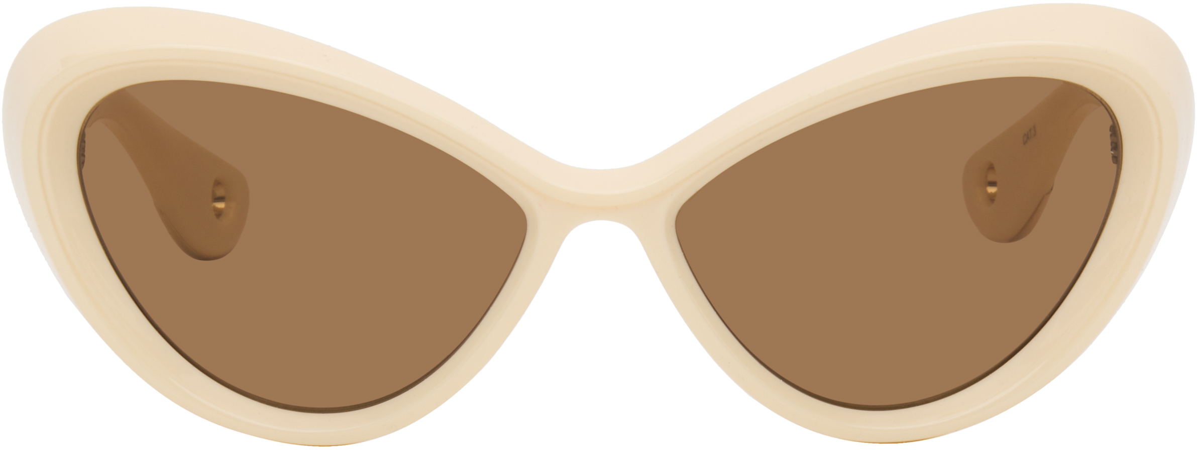 SSENSE Exclusive Beige 'The Parisian Cat' Sunglasses