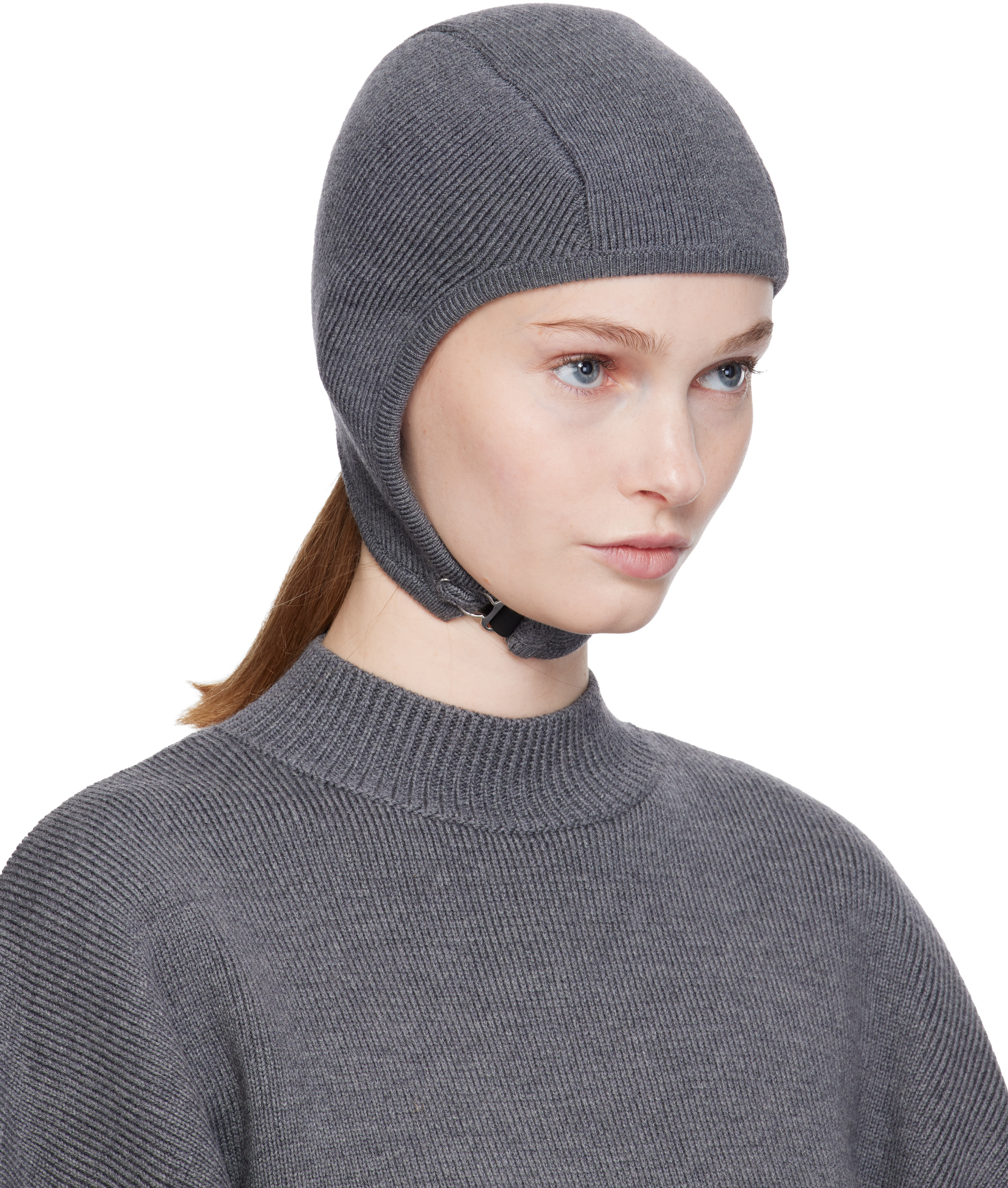 Jean Paul Gaultier Gray 'the Garter Strap' Beanie