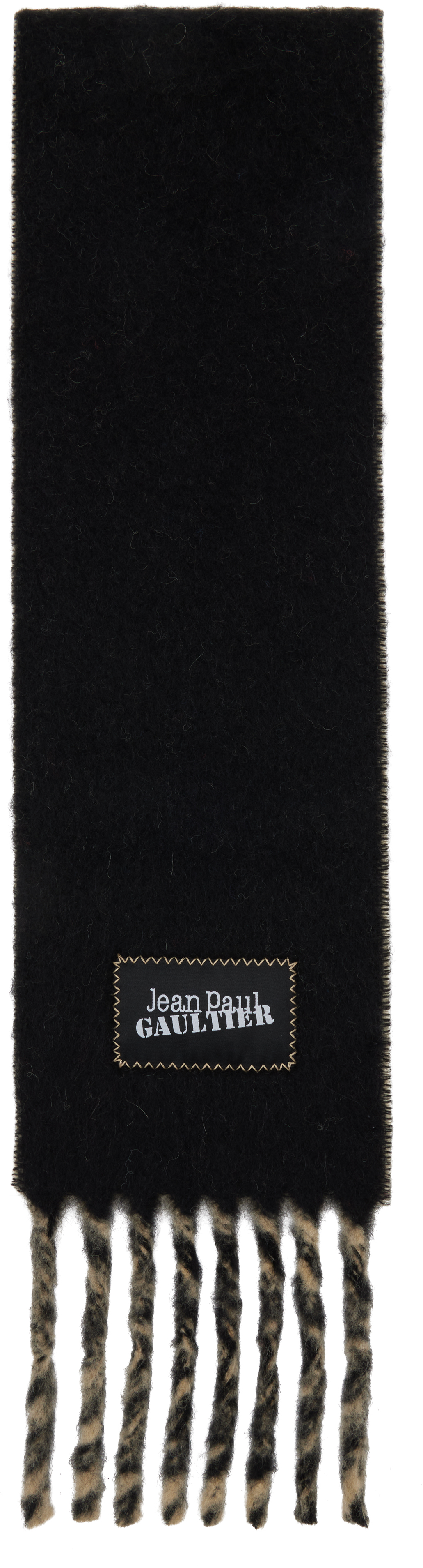 Beige & Black Alpaca Scarf