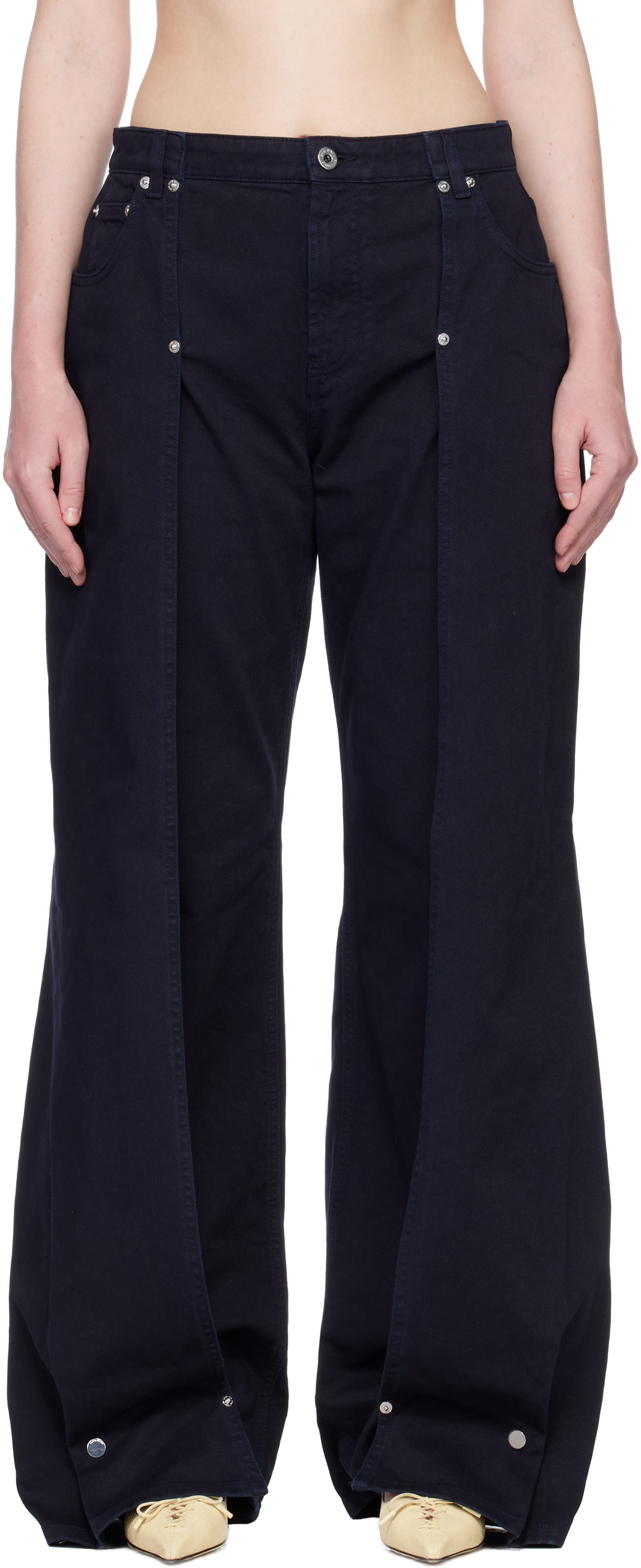 Jean Paul Gaultier Navy 'the Snap-button' Jeans