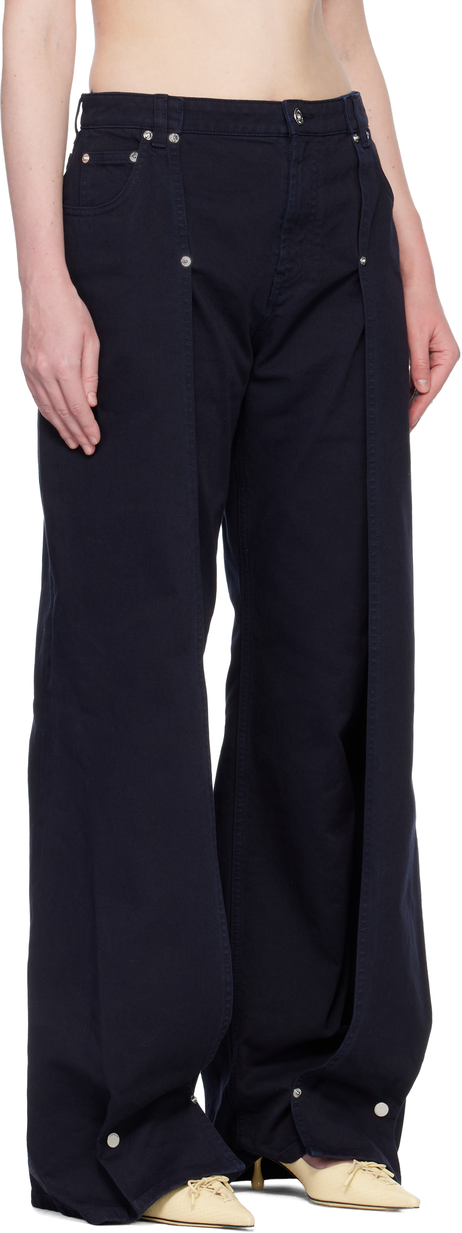 Jean Paul Gaultier Navy 'the Snap-button' Jeans