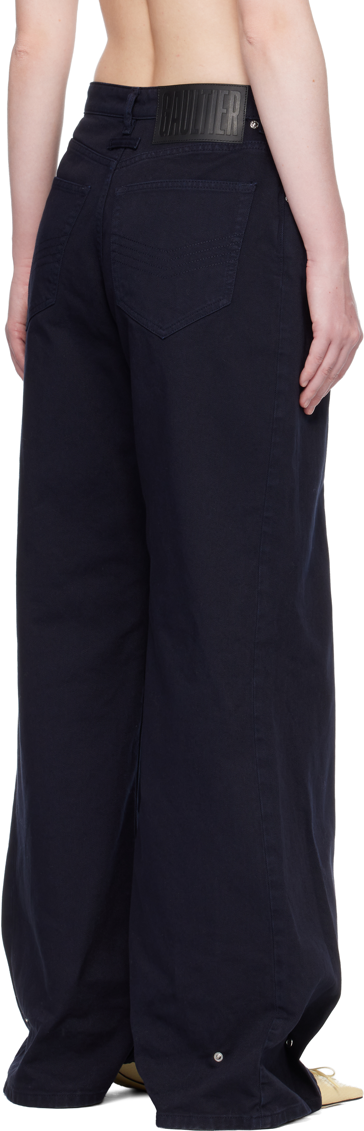 Jean Paul Gaultier Navy 'the Snap-button' Jeans