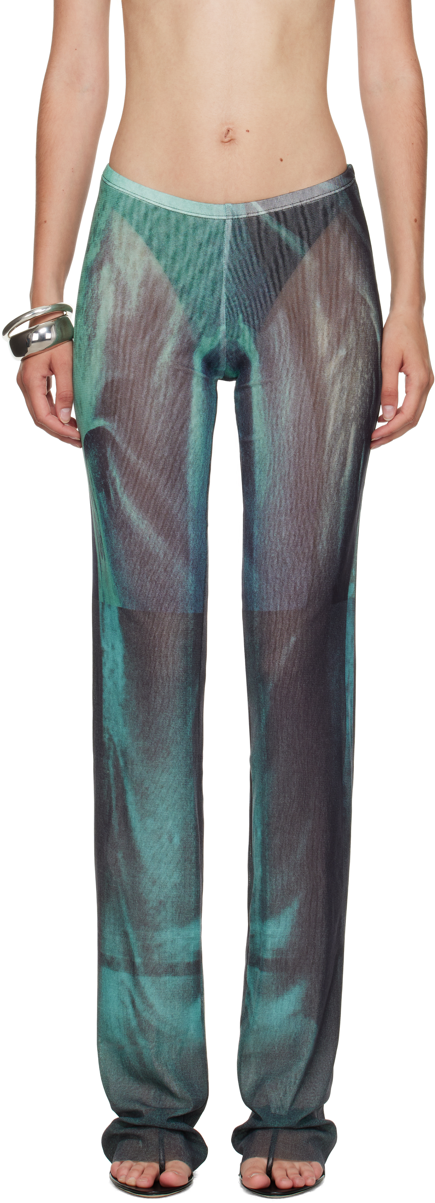 Jean Paul Gaultier Blue 'the Water' Lounge Pants