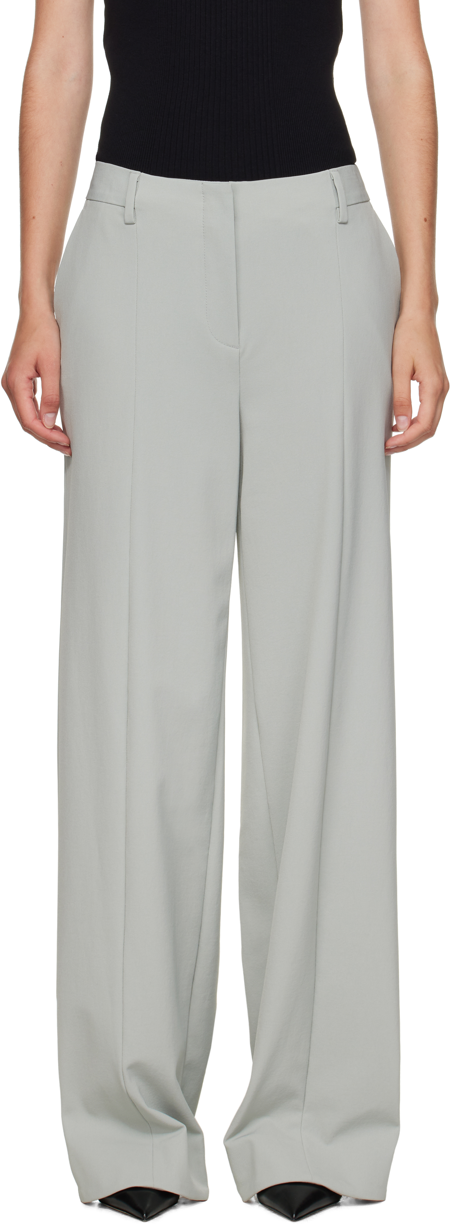 Gray Tailoring Undershoe Straps Trousers