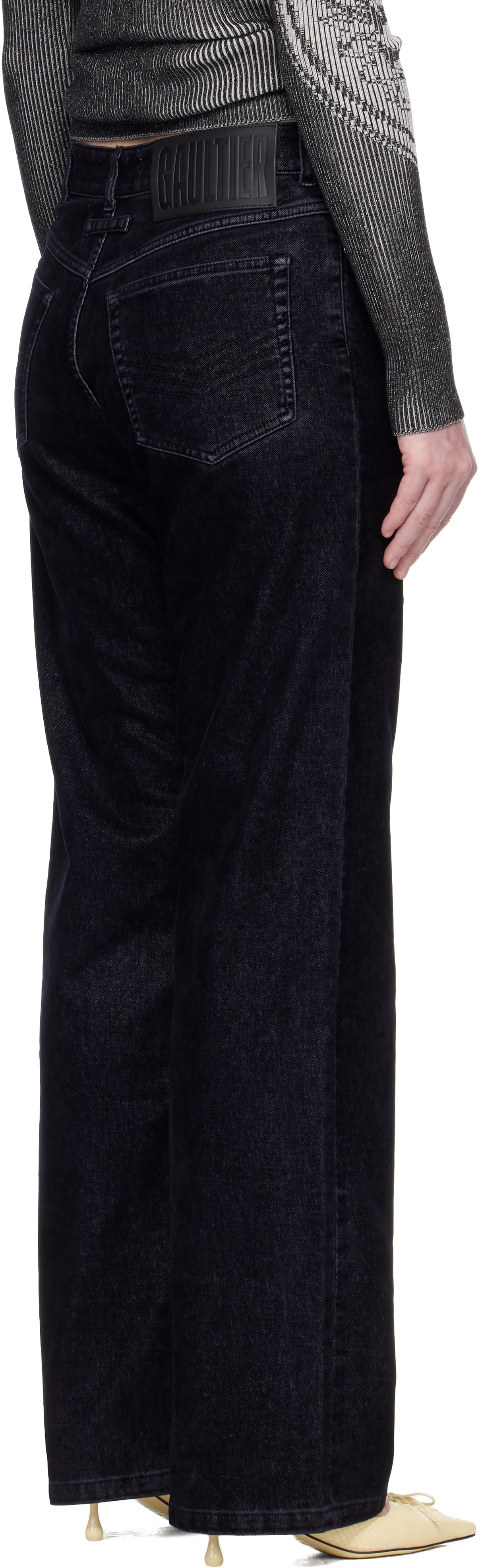 Jean Paul Gaultier Navy 'the Flocked Denim' Jeans