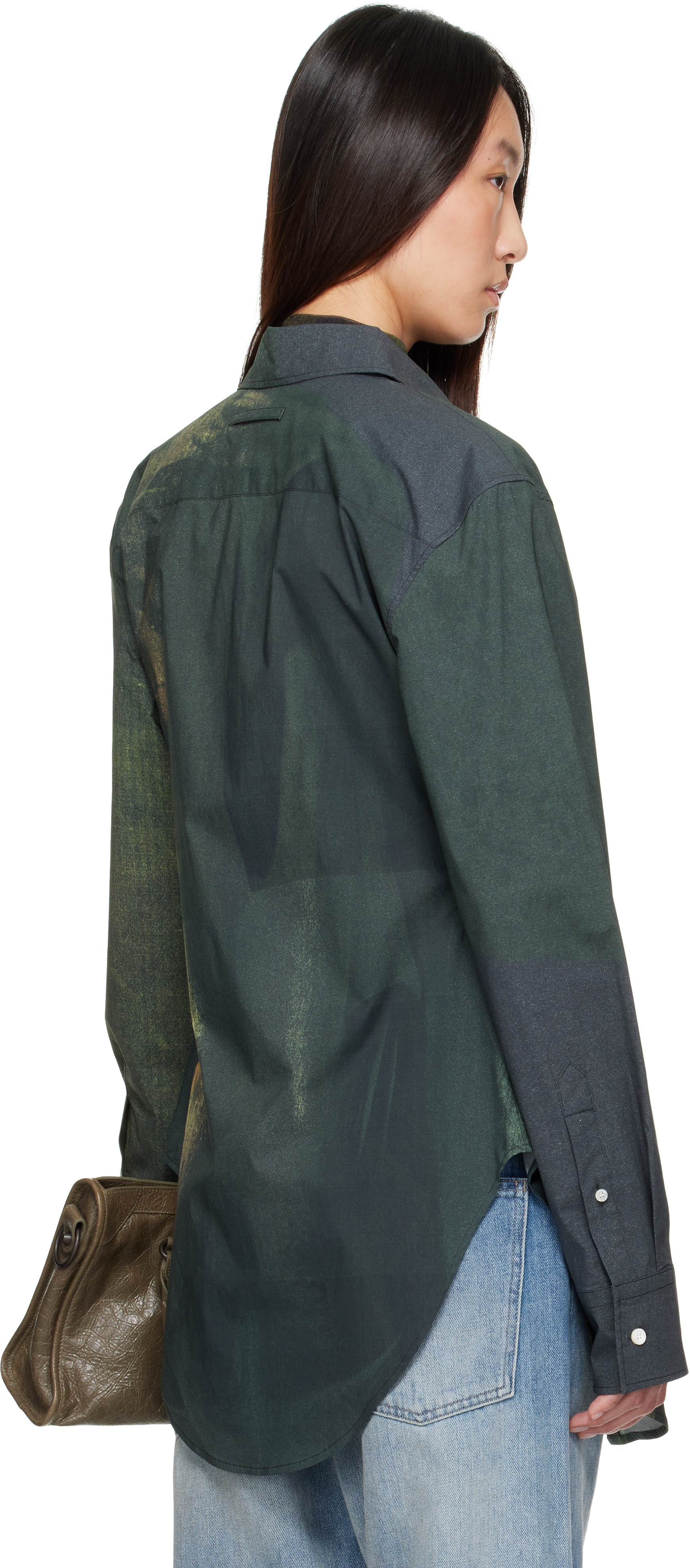 Jean Paul Gaultier Stretch Cotton Poplin Shirt. Graphic Printed Throughout.