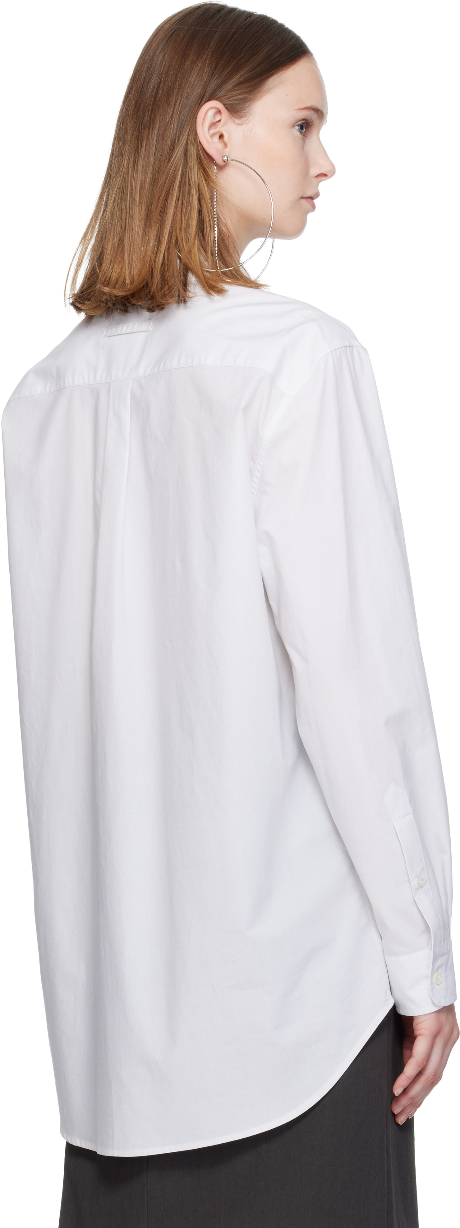 Jean Paul Gaultier Floral-print Cotton-poplin Shirt In White