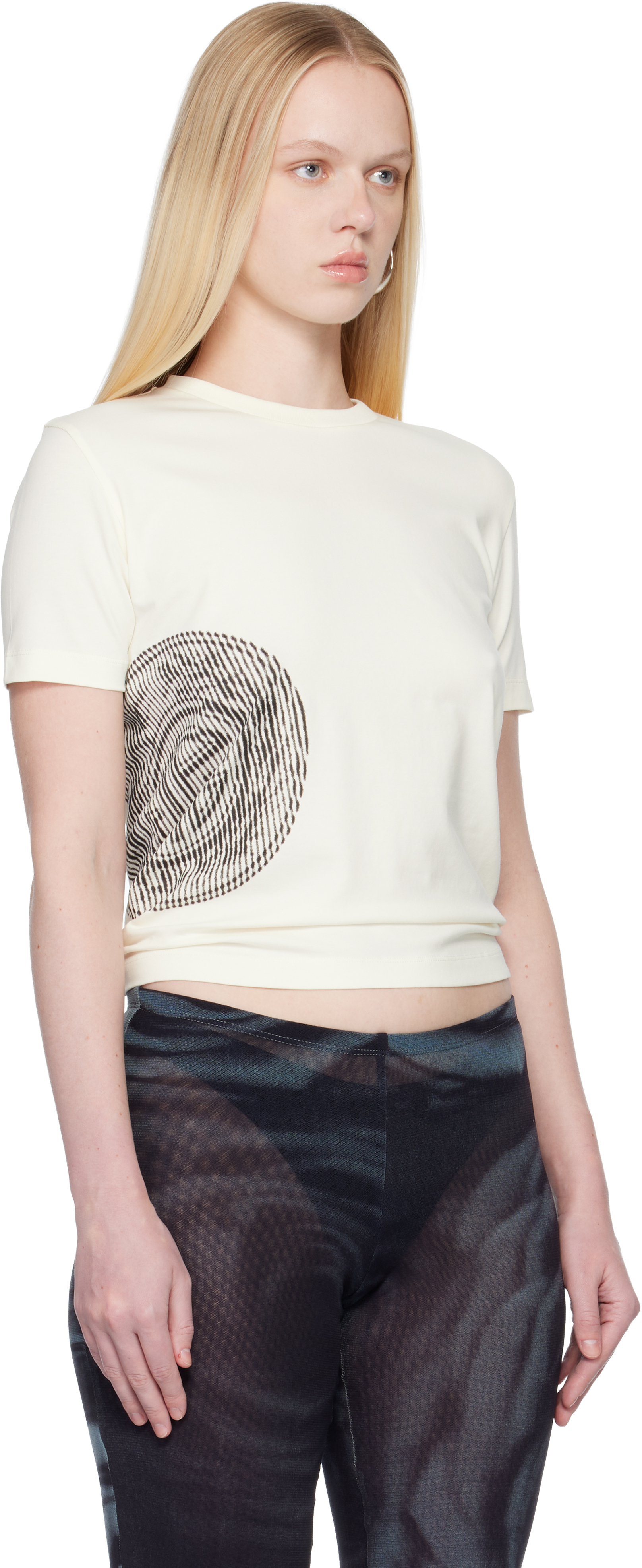 Jean Paul Gaultier Off-white 'the Laurel Stamped' Baby T-shirt