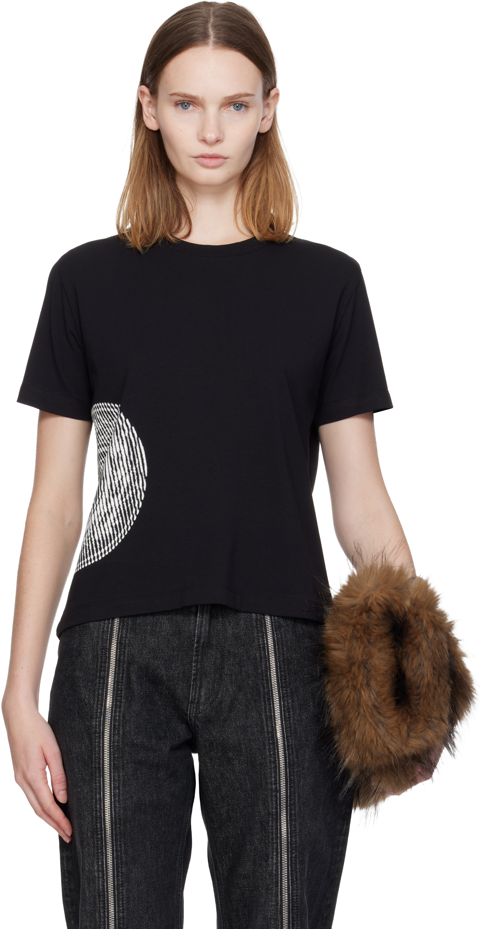 Jean Paul Gaultier Black 'the Laurel Stamped' Baby T-shirt In Black