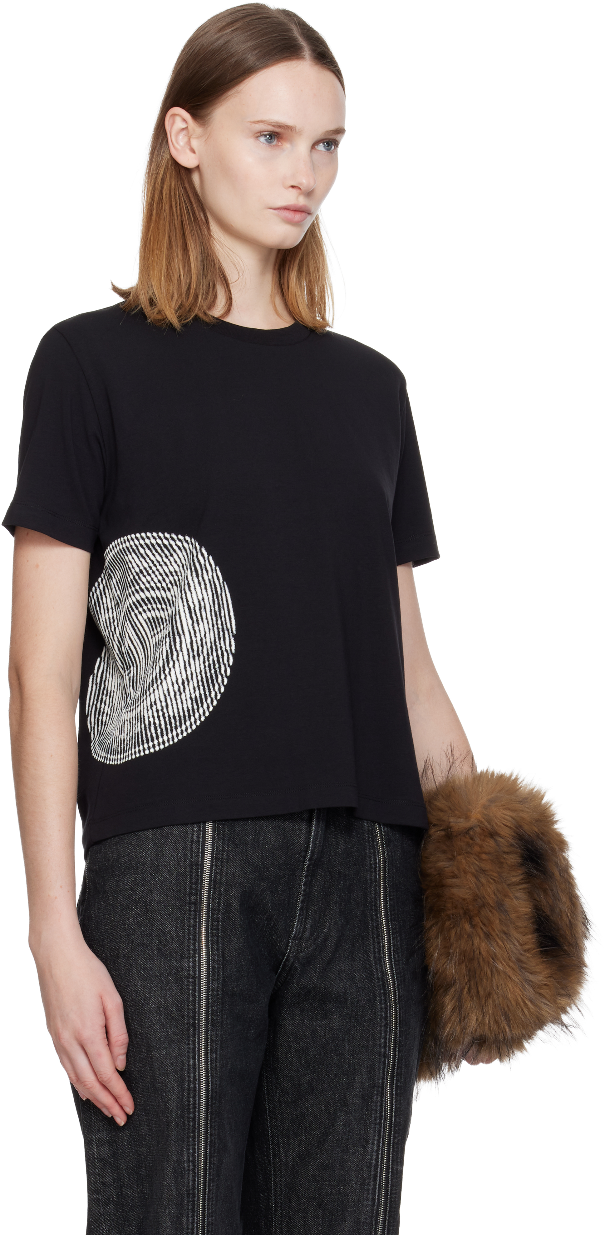 Jean Paul Gaultier Black 'the Laurel Stamped' Baby T-shirt In Black