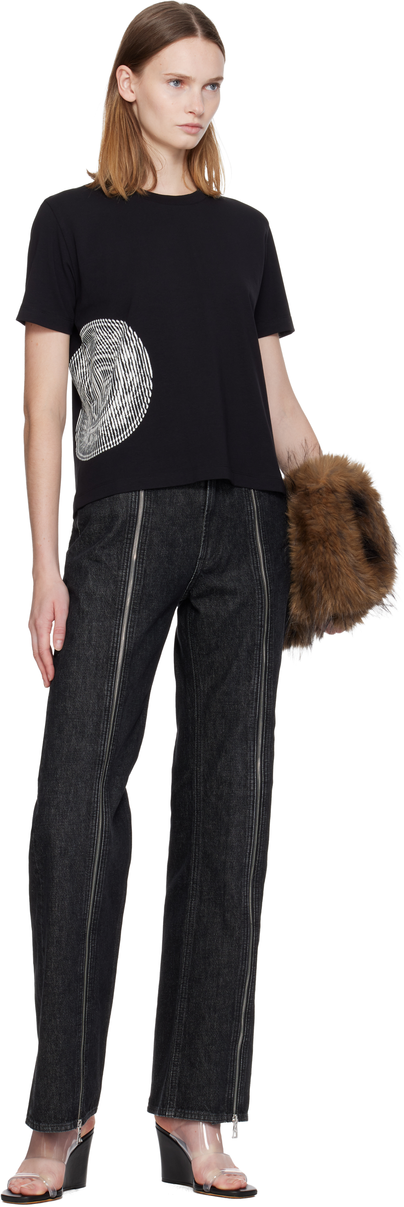 Jean Paul Gaultier Black 'the Laurel Stamped' Baby T-shirt In Black