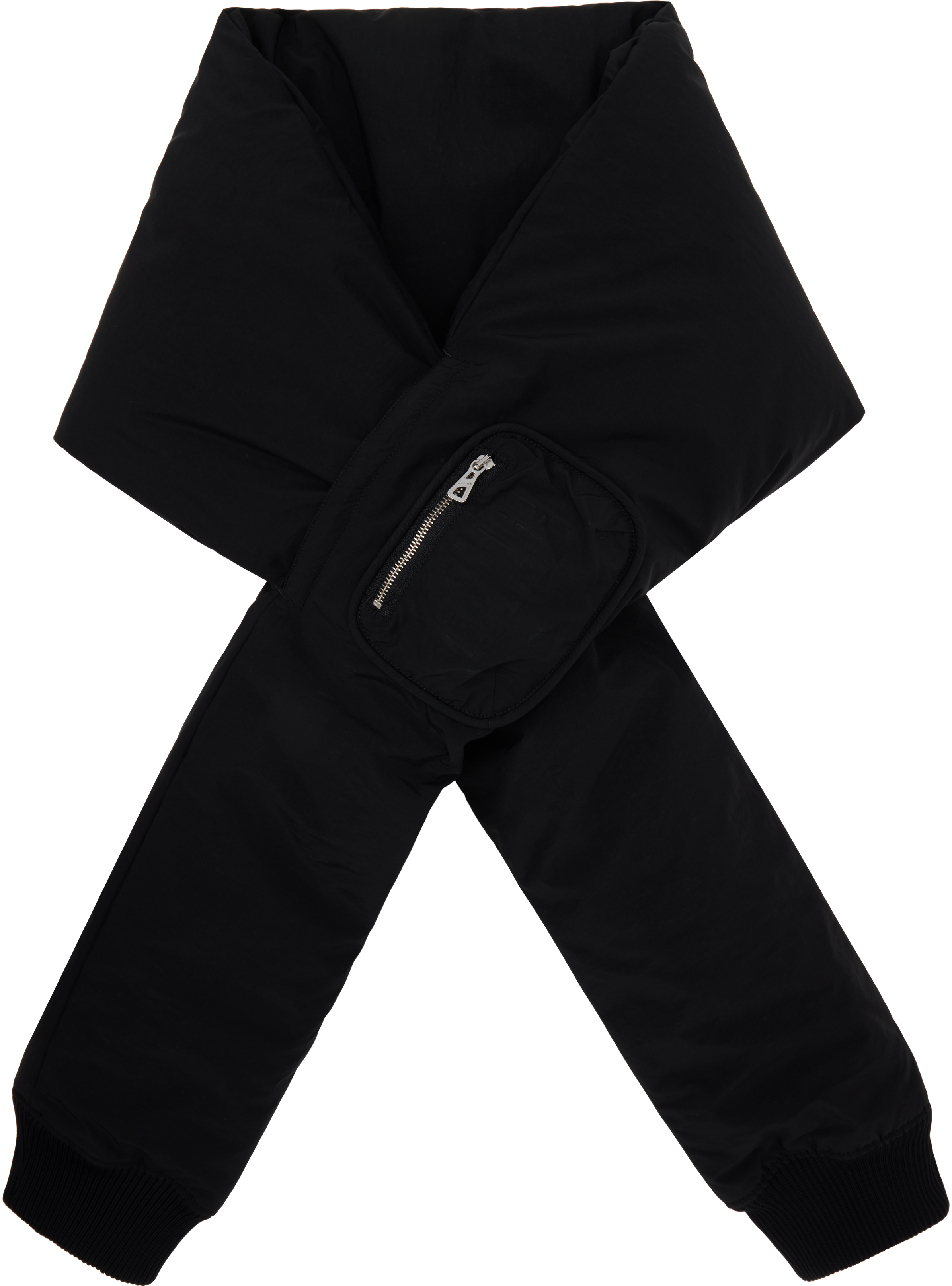 Black Padded Sleeve Scarf