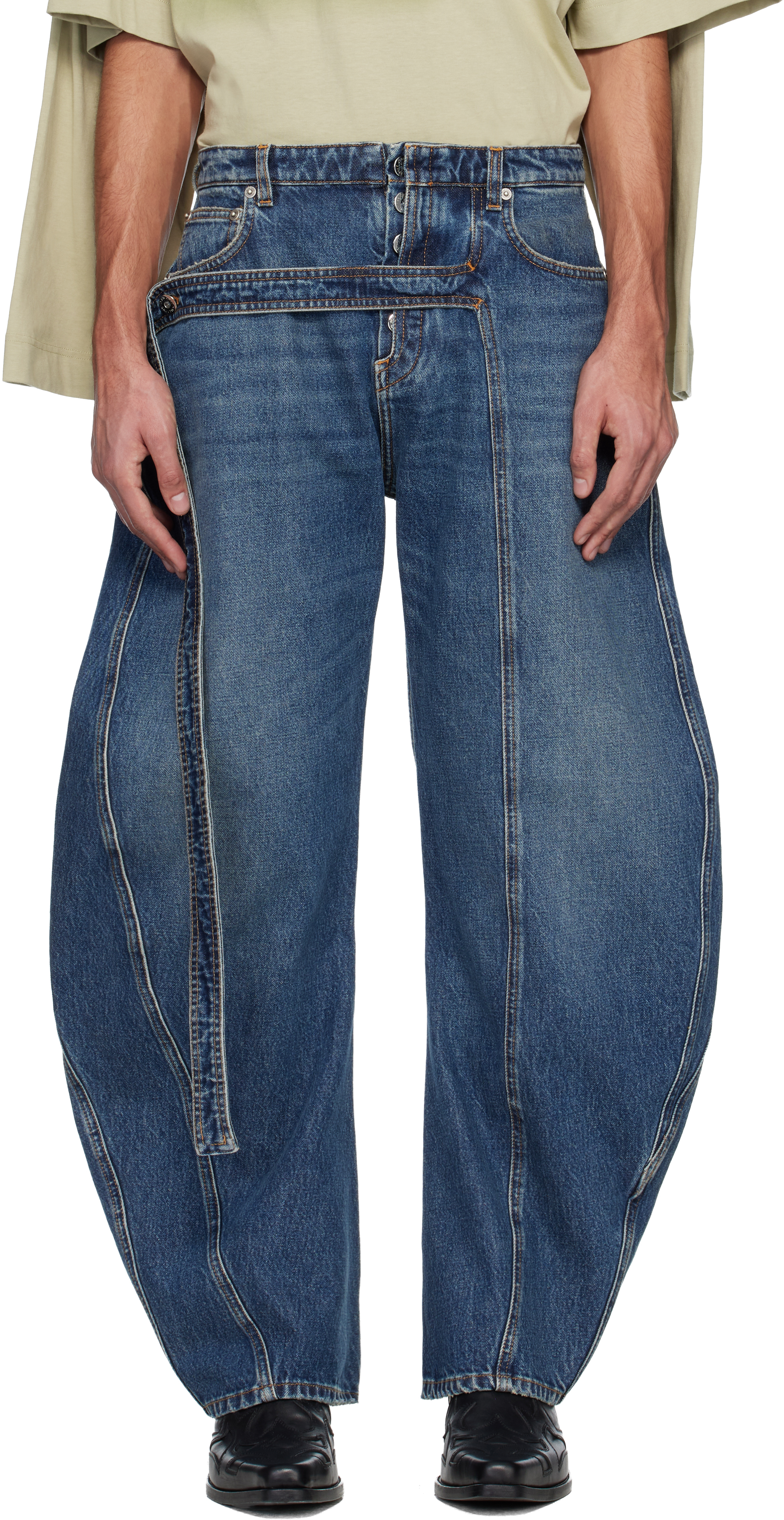 Jean Paul Gaultier　ストレッチデニム サルエル イージーパンツ Jean Paul Gaultier ストレッチデニム サルエル イージーパンツ