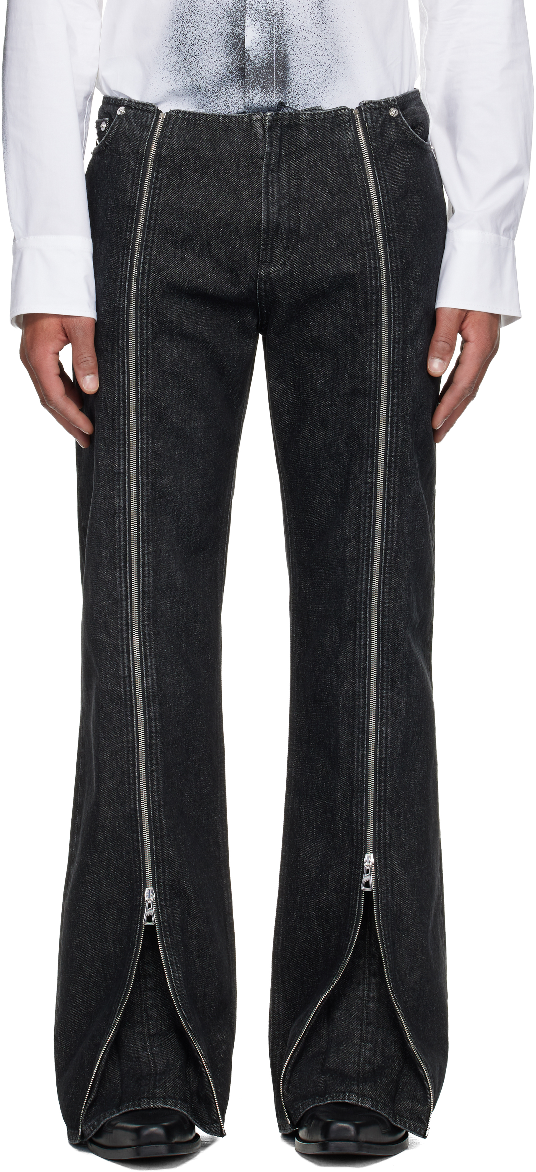 Jean Paul Gaultier Black Zipped Jeans