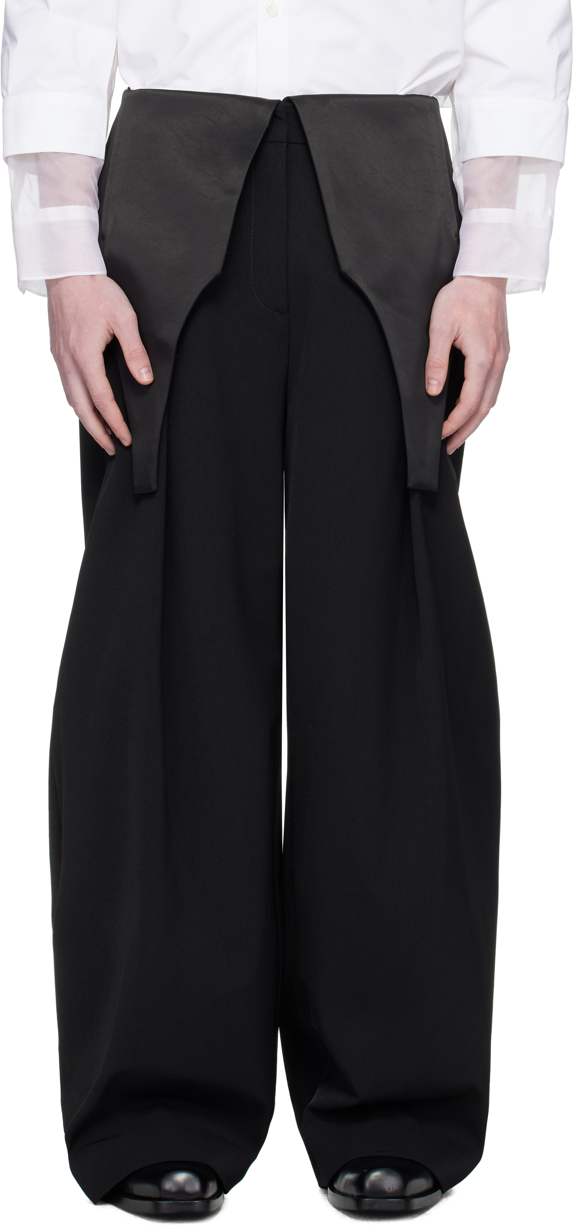 Black 'The Bodysuit' Suit Trousers