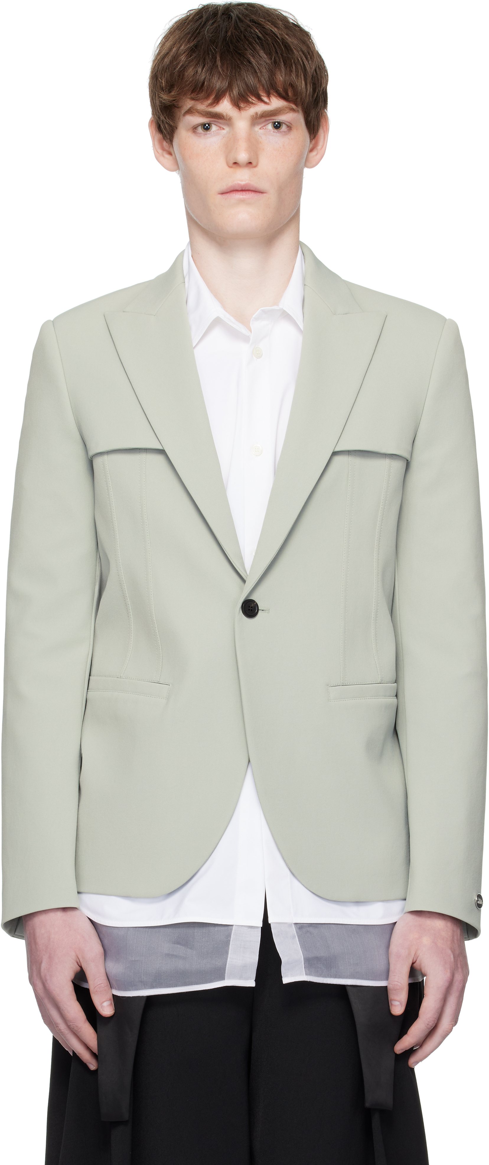 Gray Twill Blazer