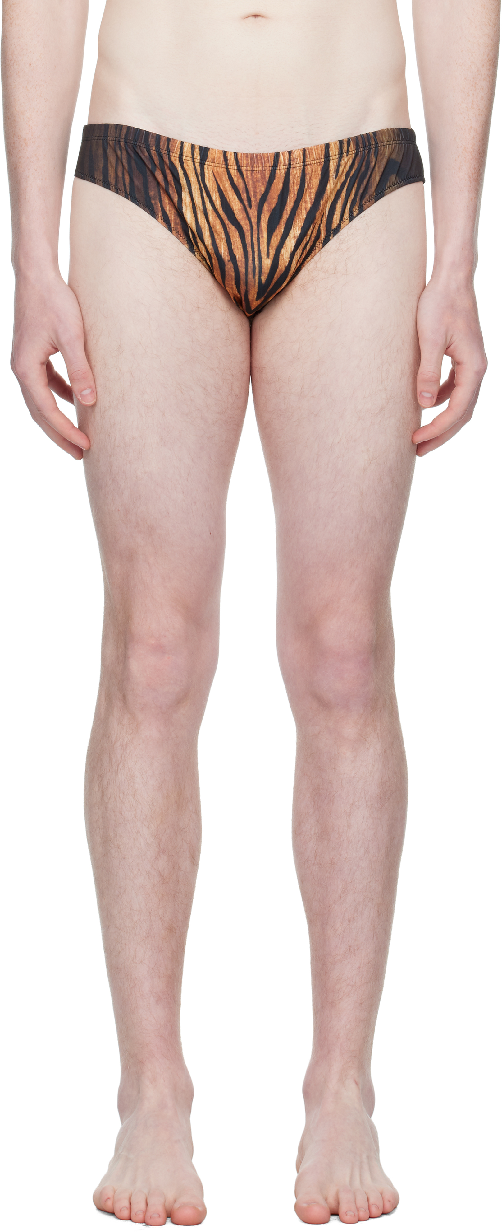 Brown 'The Wood' Swim Briefs
