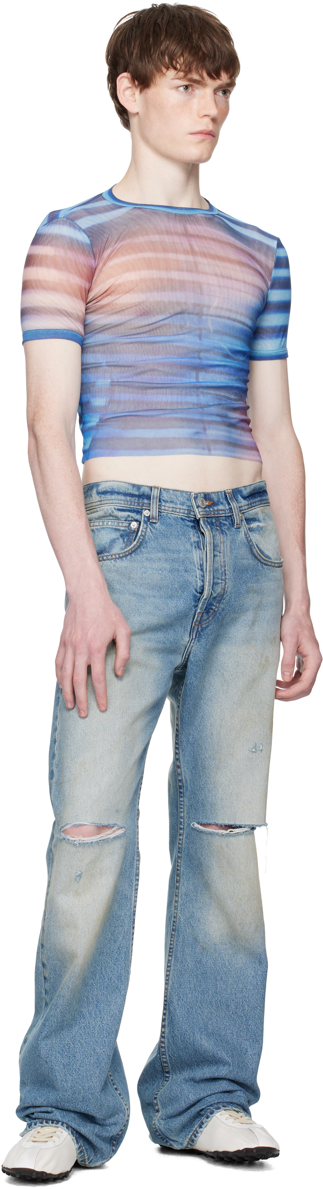 Jean Paul Gaultier Blue 'the Air' Baby T-shirt In Blue