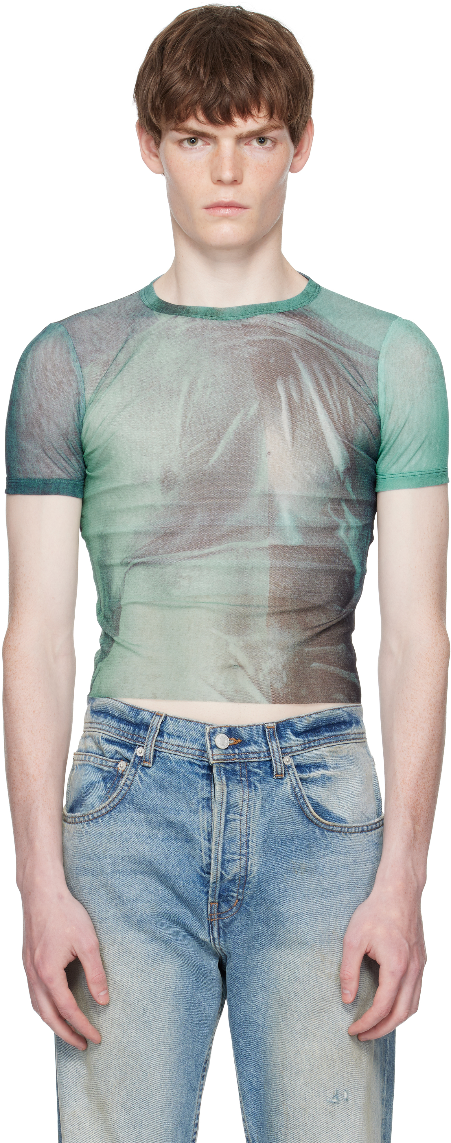 Jean Paul Gaultier Blue 'the Water' Baby T-shirt In Green