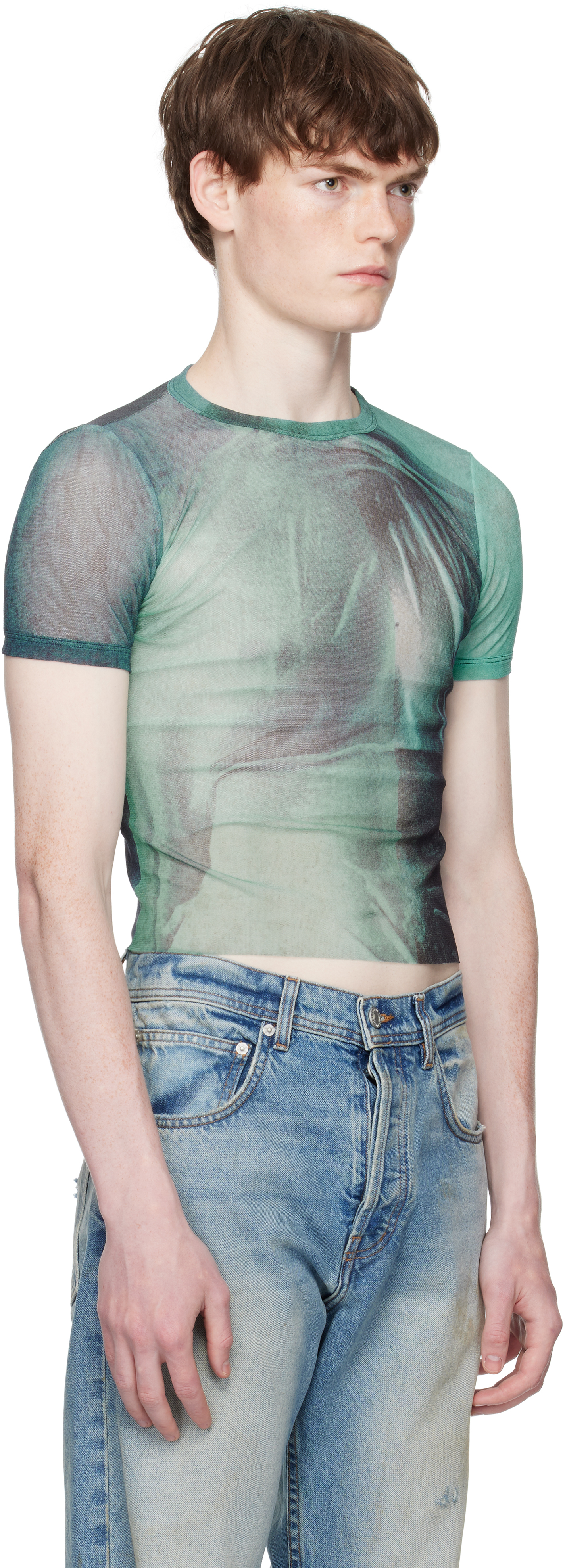 Jean Paul Gaultier Blue 'the Water' Baby T-shirt In Green
