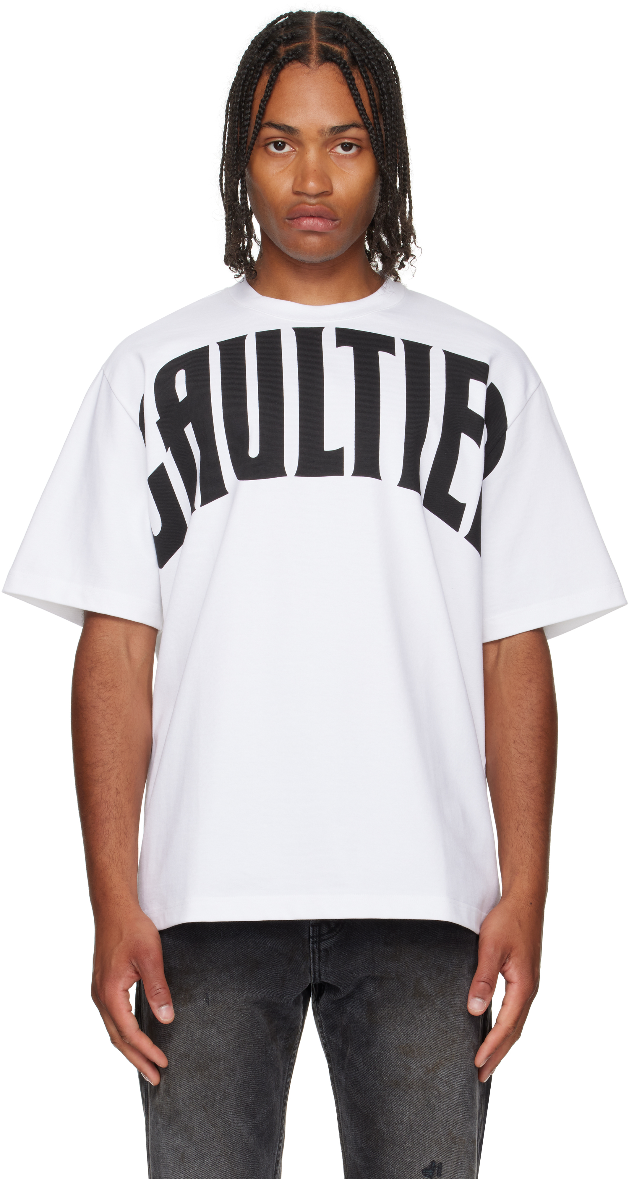 Jean Paul GAULTIER HOMME Tシャツ Jean-Paul GAULTIER HOMME Tribal Print Ringer T Shirt Size 48