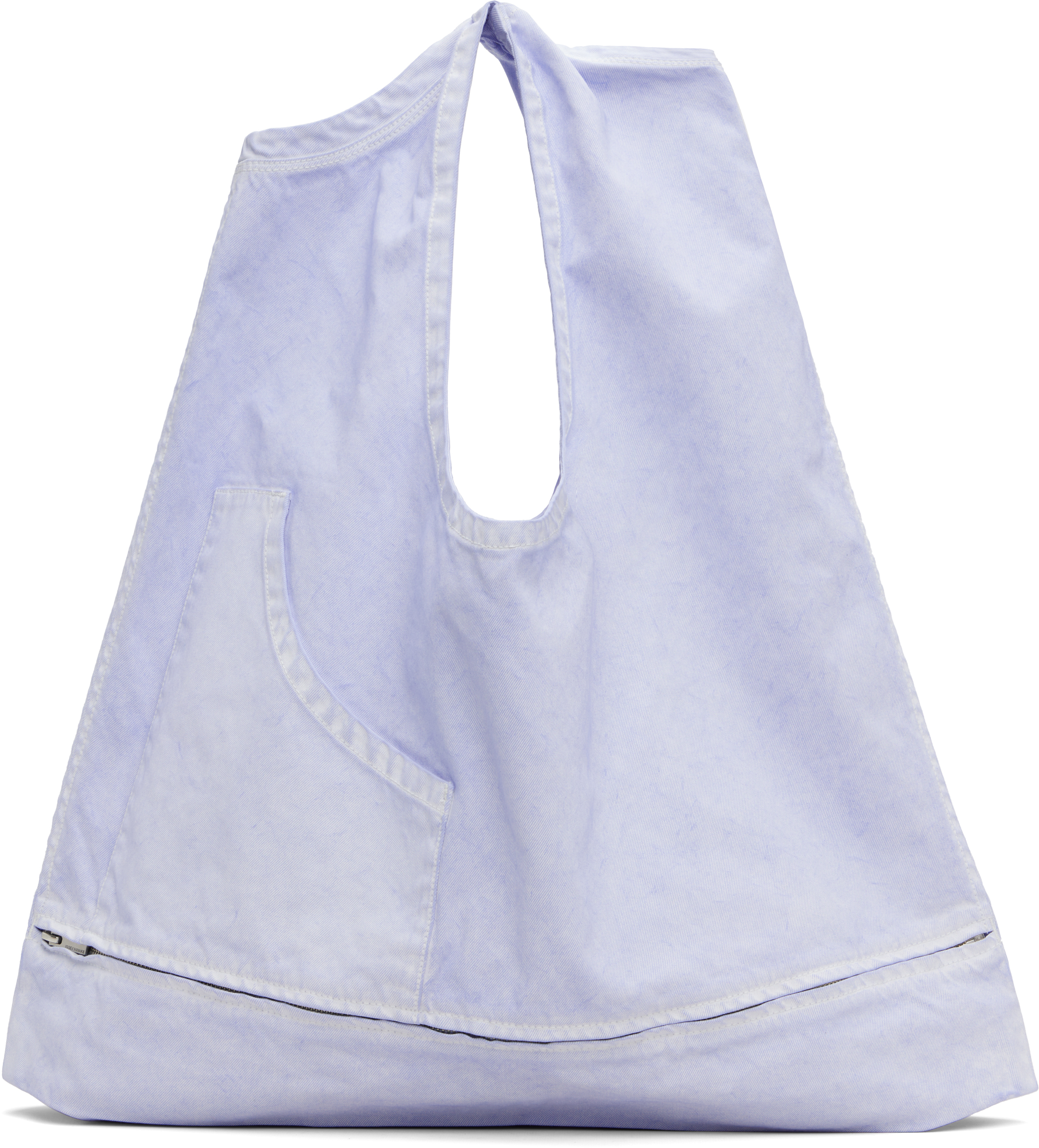 Issey Miyake Blue Sculptural Convertible Vest Bag
