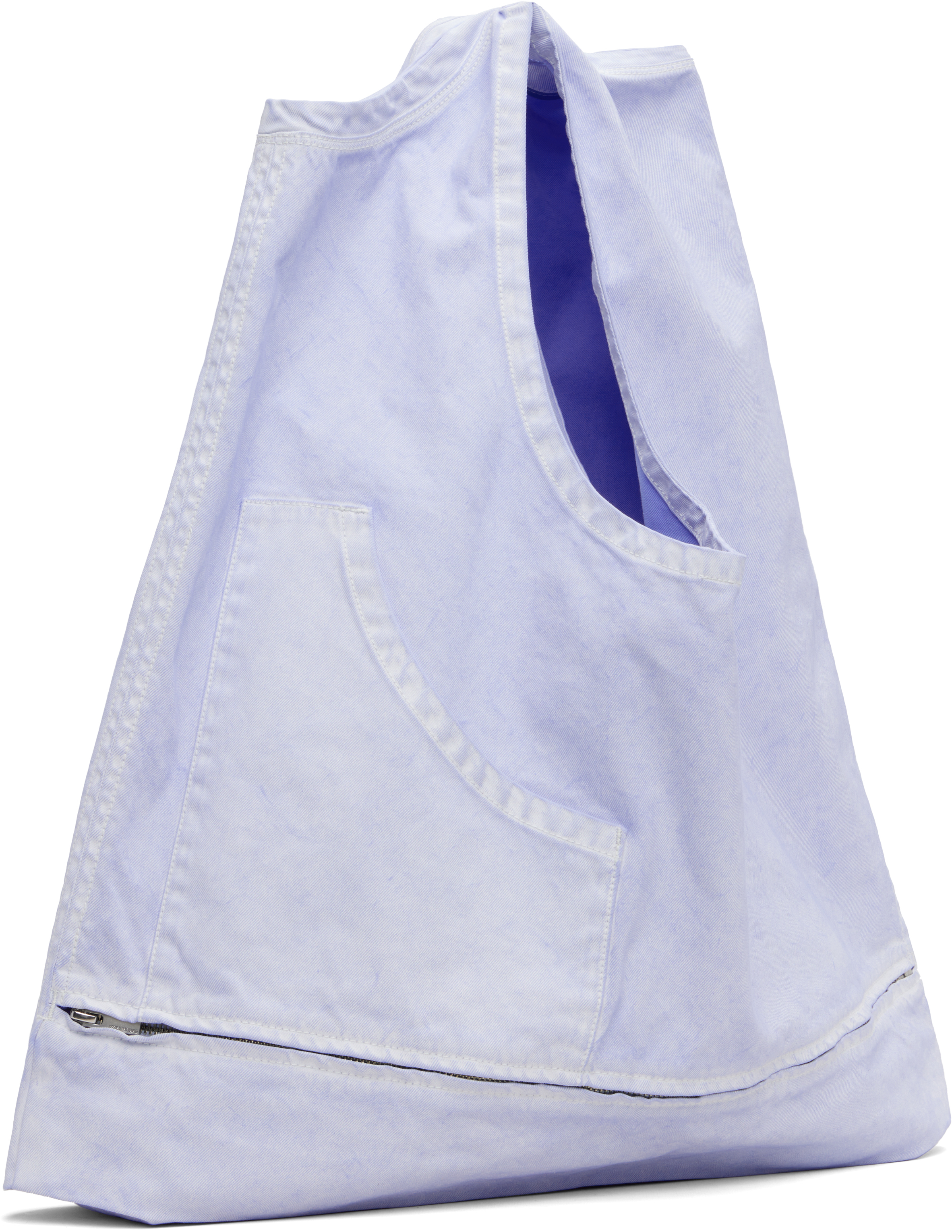 Issey Miyake Blue Sculptural Convertible Vest Bag