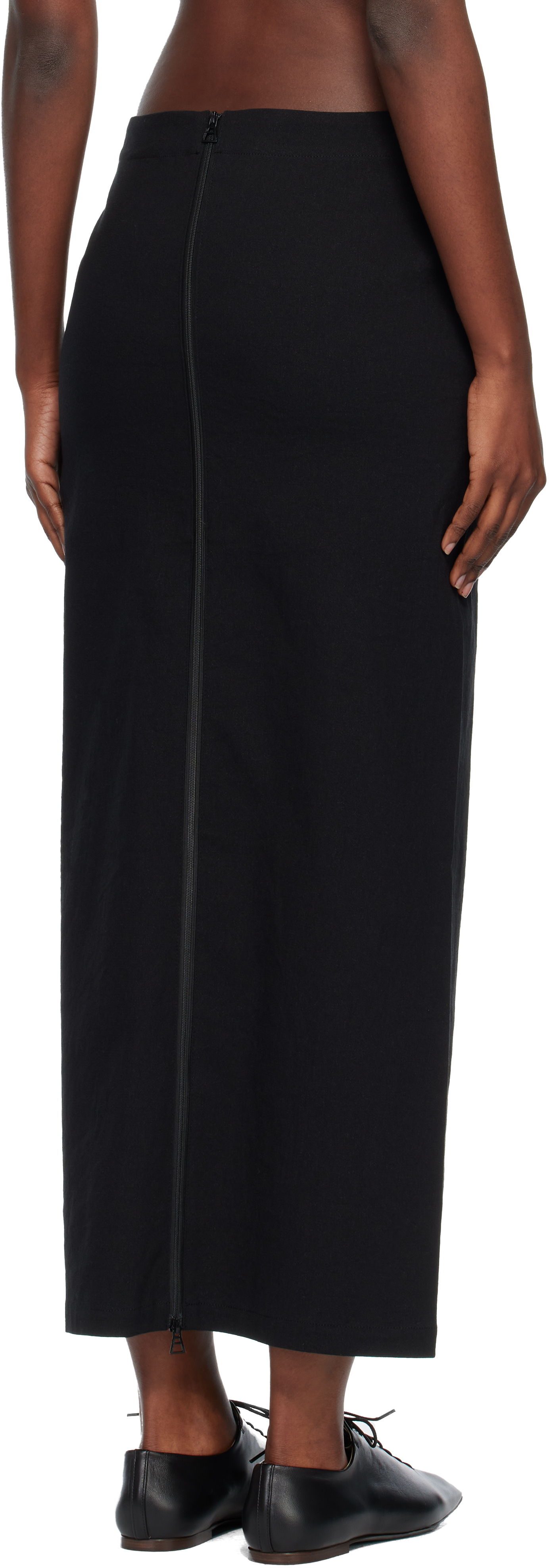 Issey Miyake Black 'like Torso Like Shirt' Maxi Skirt In Black