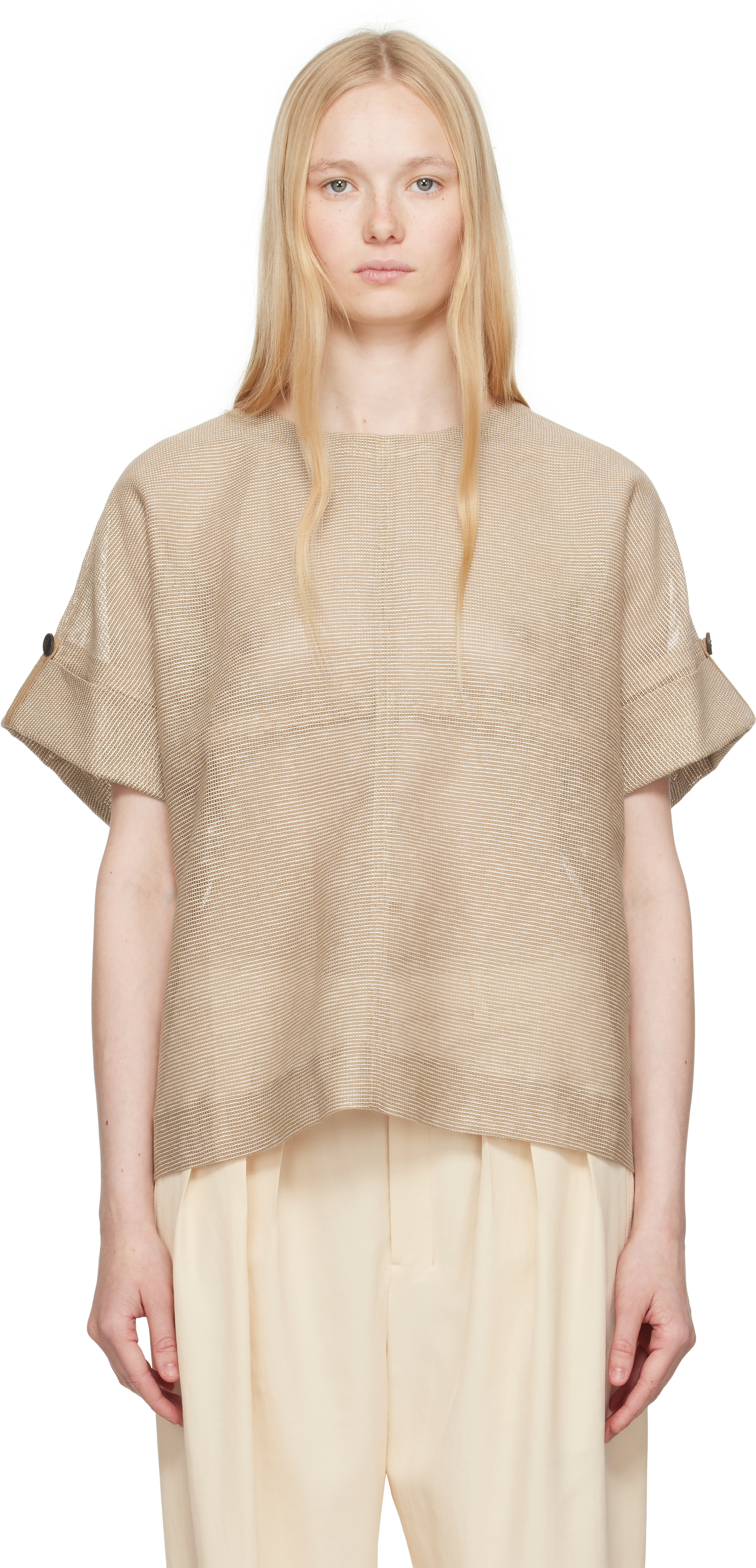 Issey Miyake Tan Papyrus T-shirt