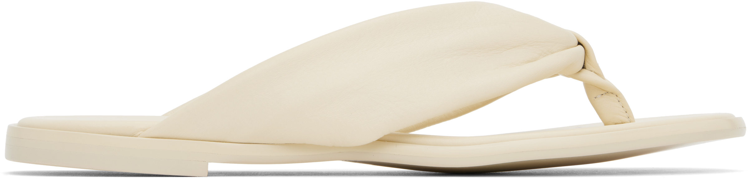 Issey Miyake Ssense Exclusive Bridal Capsule Three-fold Sandals In 08 Kouzo Ivory