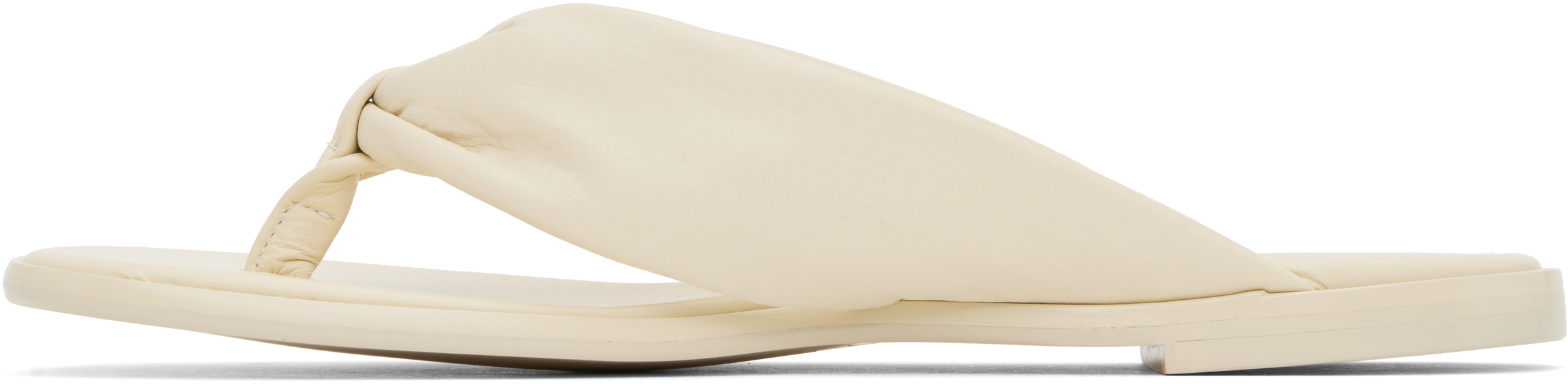Issey Miyake Ssense Exclusive Bridal Capsule Three-fold Sandals In 08 Kouzo Ivory