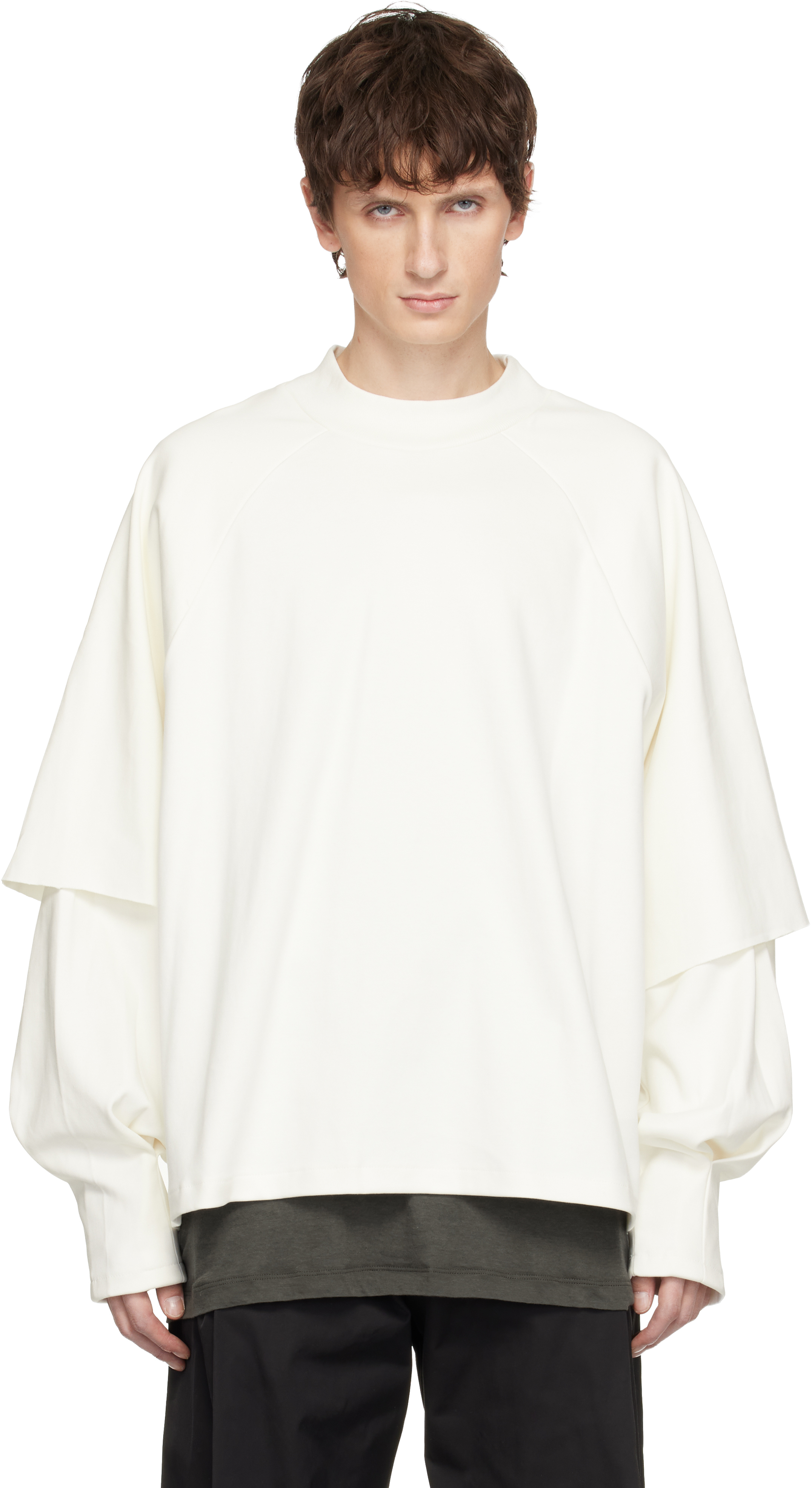 Seventh Off-white Raglan Layered Longsleeve T-shirt