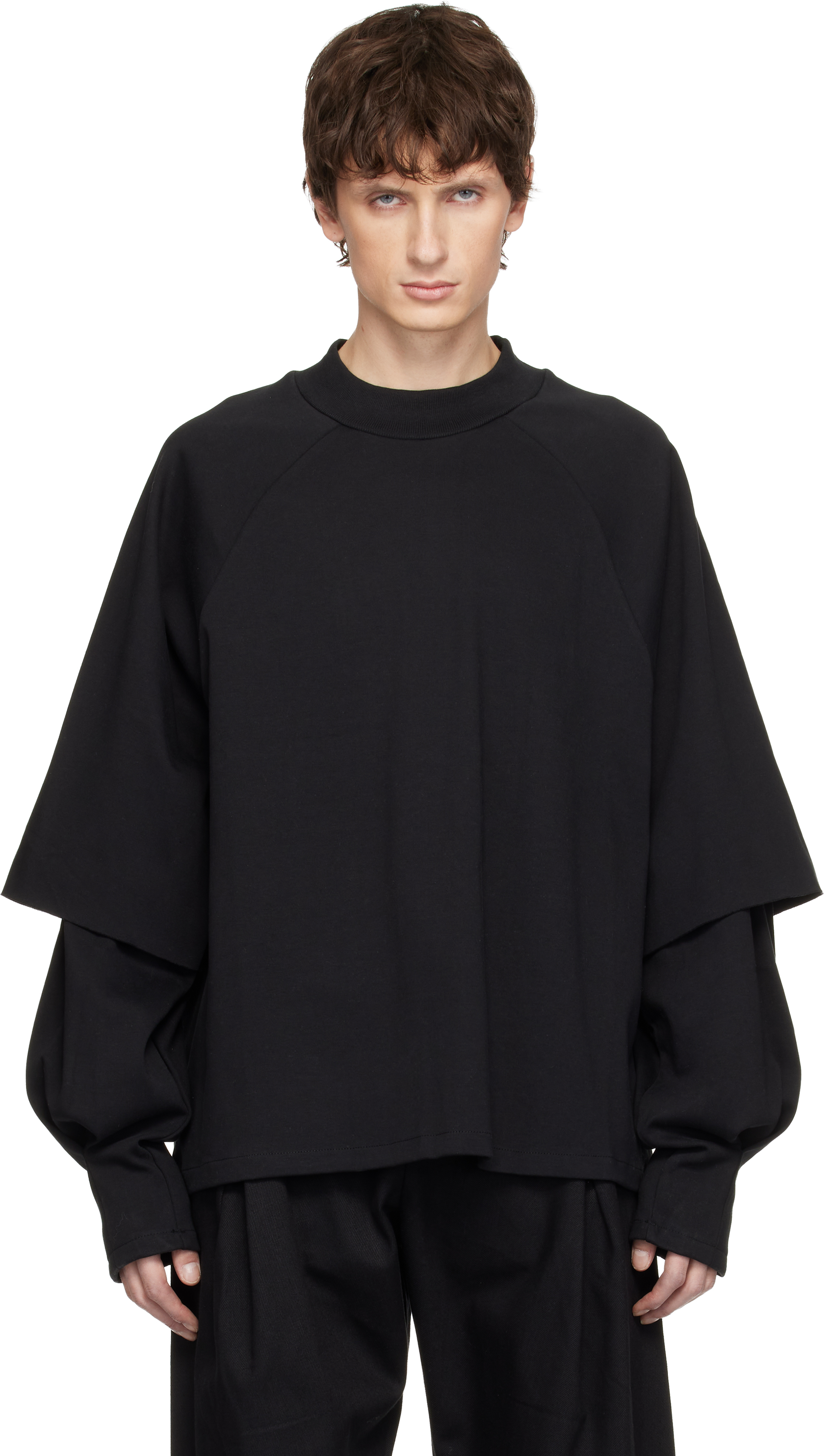 Seventh Black Raglan Layered Longsleeve T-shirt