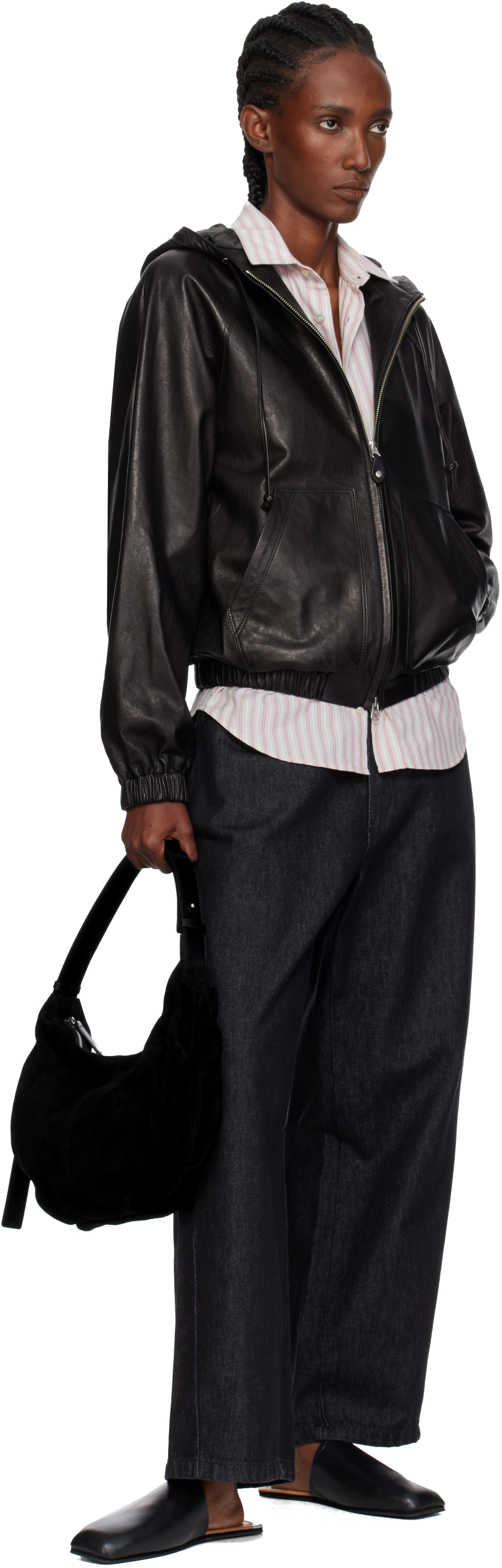 Nothing Written Black Ht Suede Shoulder Bag In Black