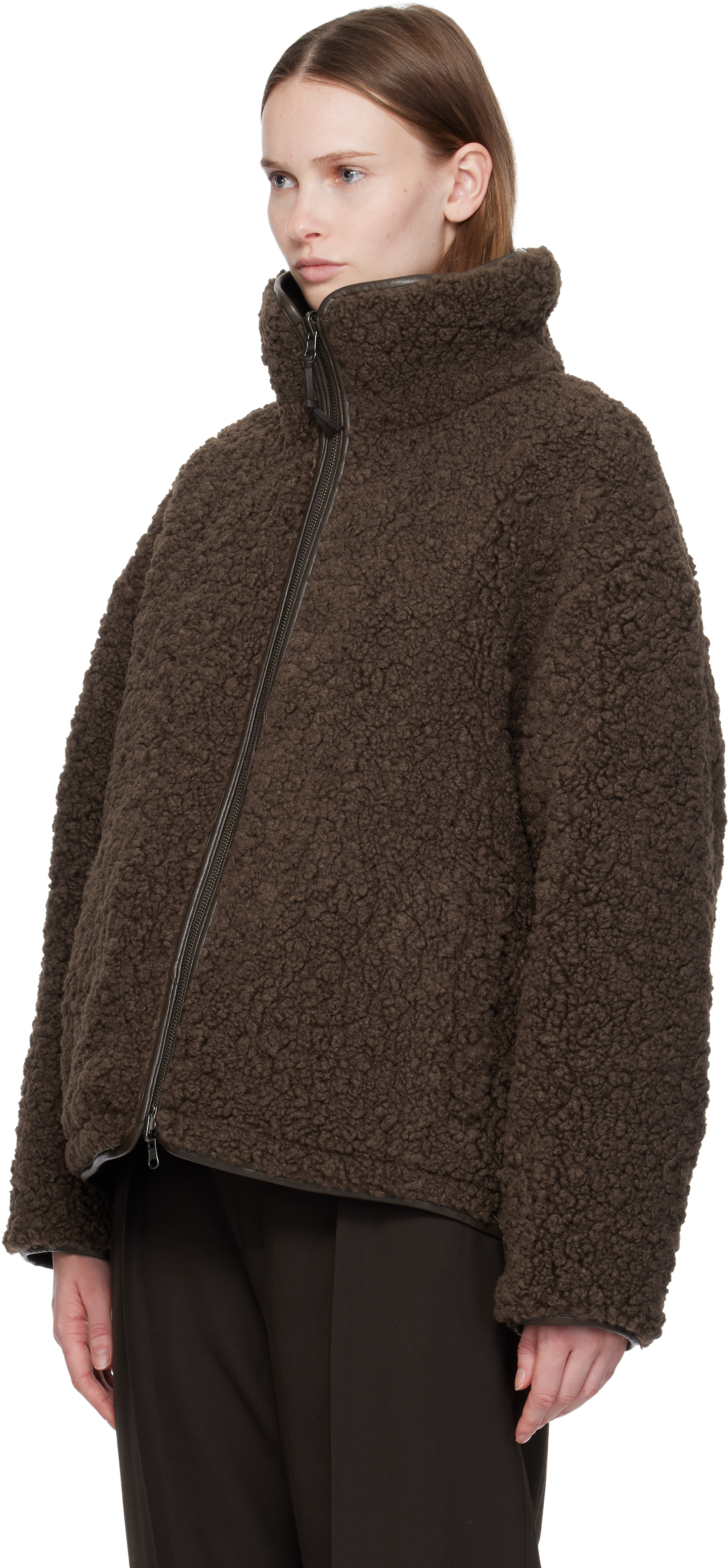 Nothing Written Brown Pooh Reversible Faux-shearling Jacket In Brown