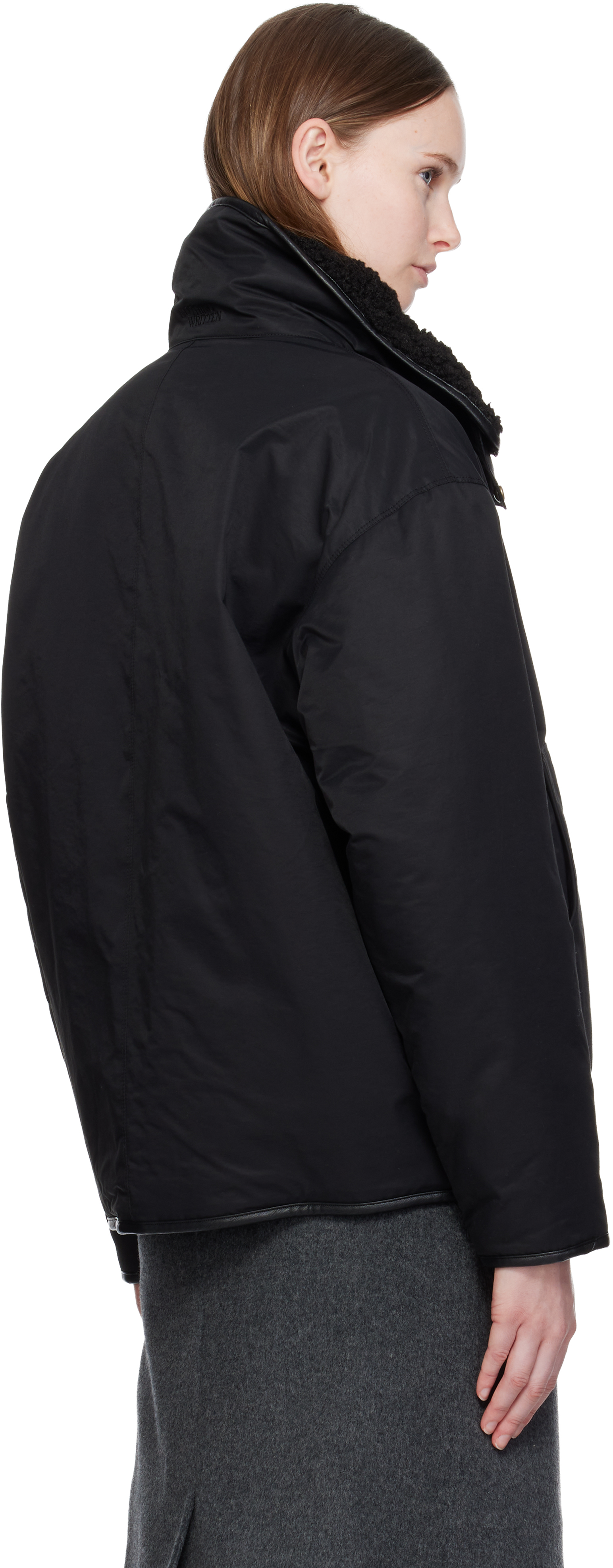 Nothing Written Black Pooh Reversible Faux-shearling Jacket In Black