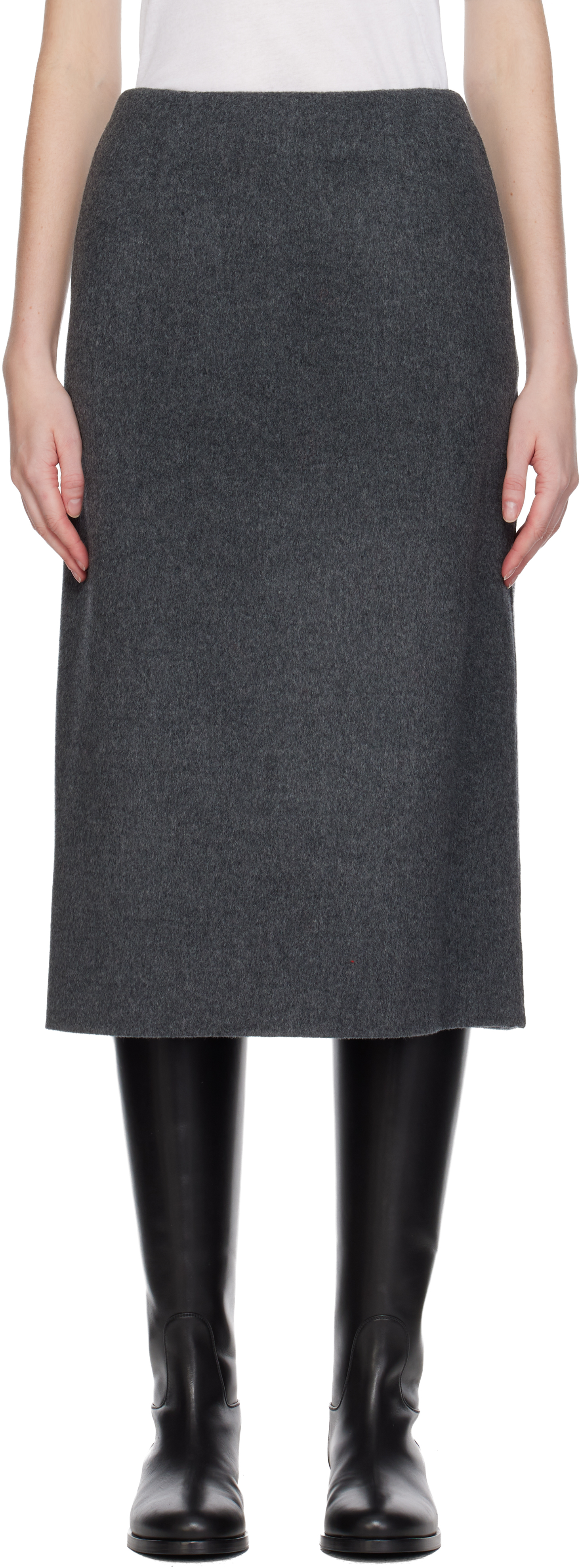 Nothing Written Gray Sander Midi Skirt In Gray
