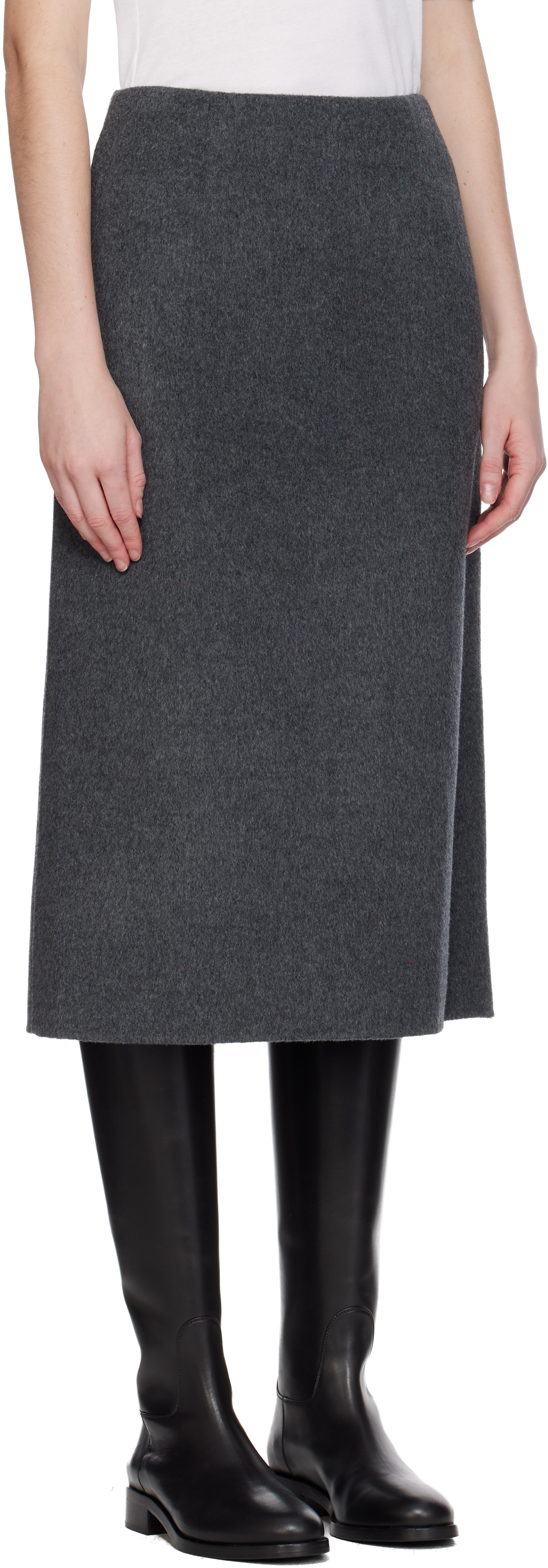 Nothing Written Gray Sander Midi Skirt In Gray