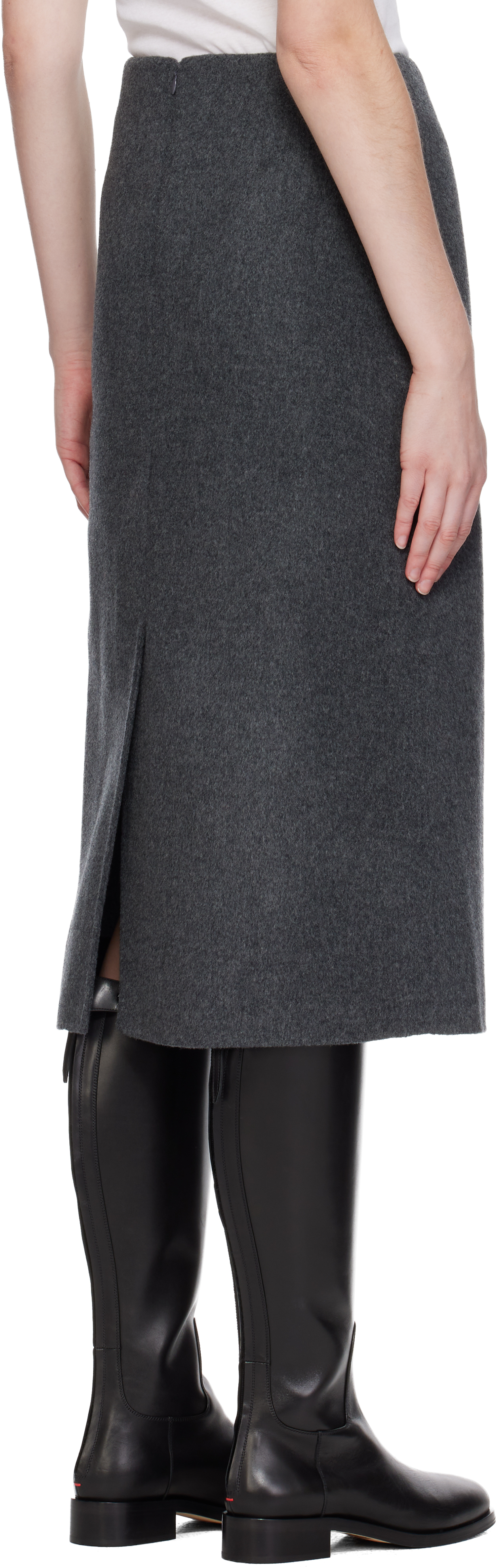 Nothing Written Gray Sander Midi Skirt In Gray
