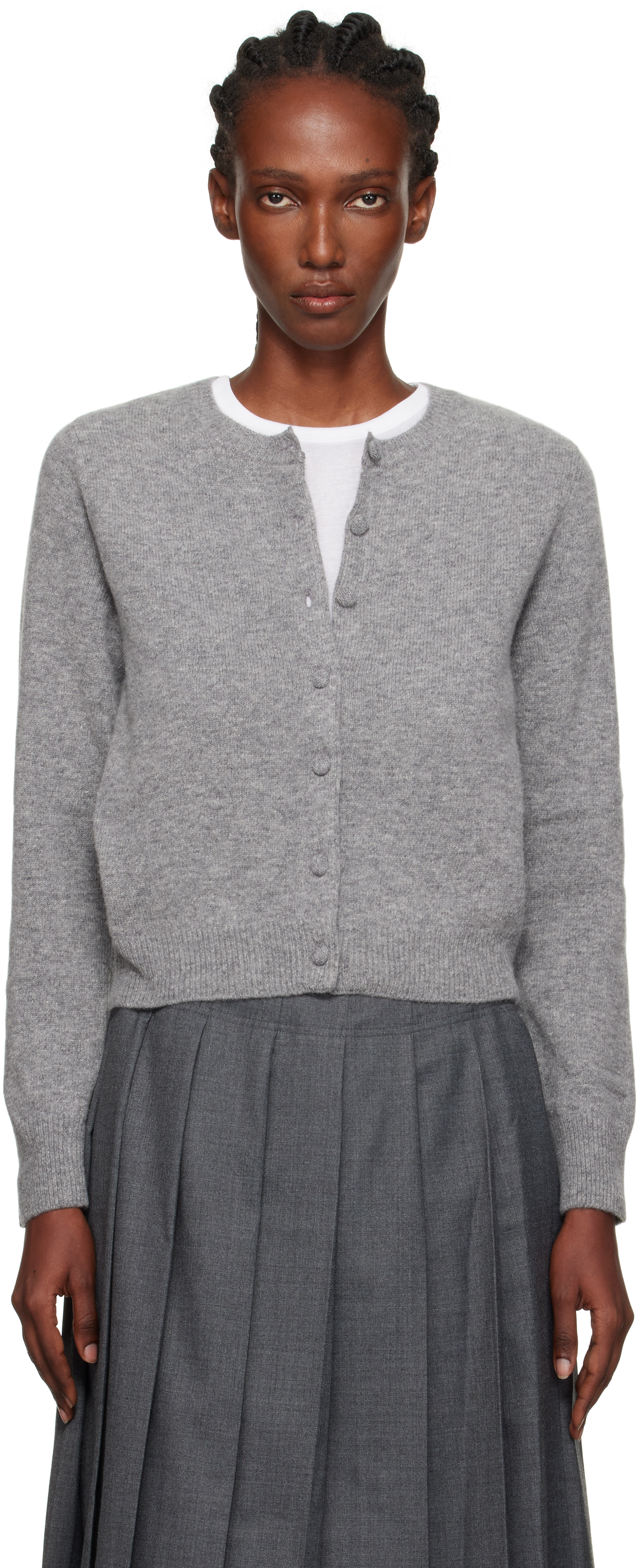 [NOTHING WRITTEN] Tome round cardigan (Gray) ☆送料込☆ 9TH / Tome round cardigan (Gray) - Nothing written