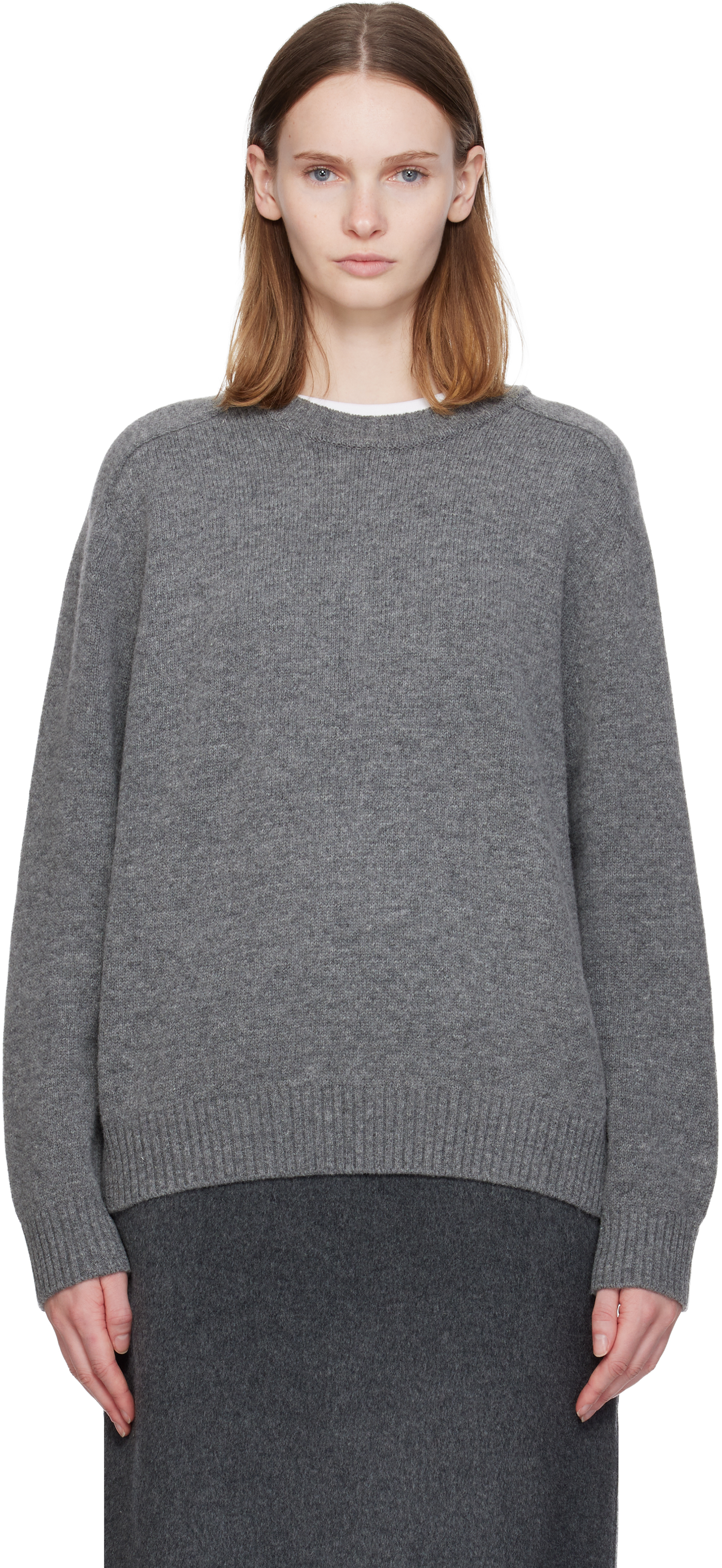 Nothing Written Gray Jude Round Sweater In Gray