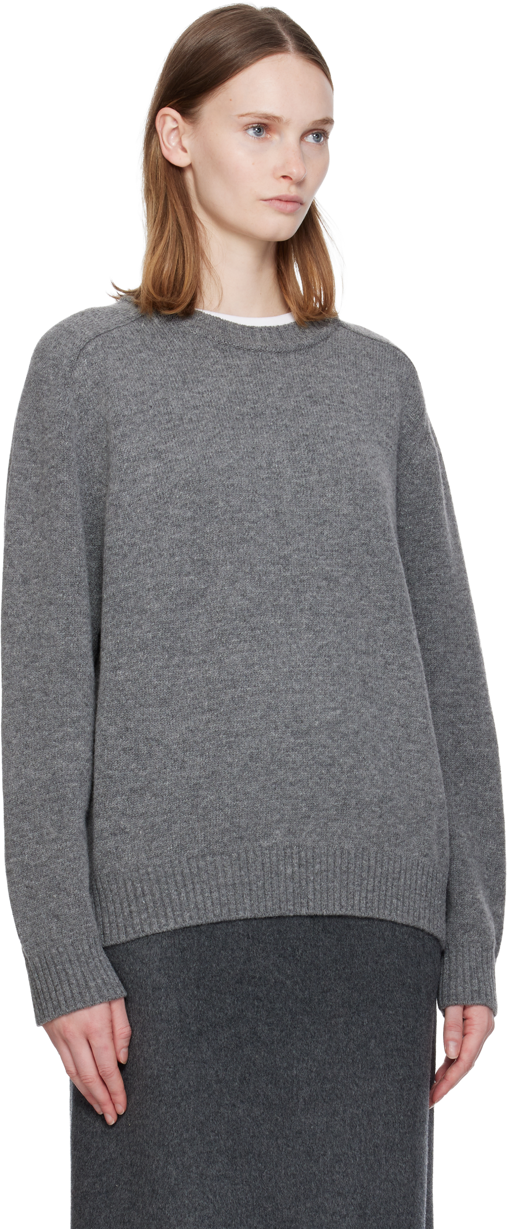 Nothing Written Gray Jude Round Sweater In Gray