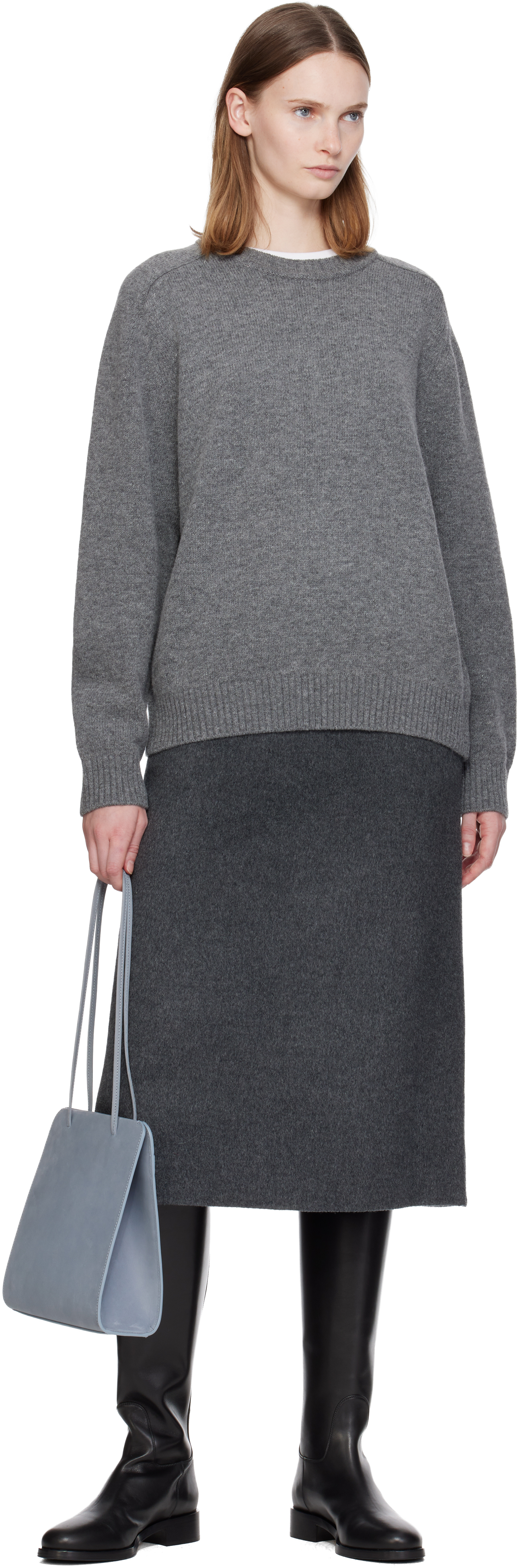 Nothing Written Gray Jude Round Sweater In Gray