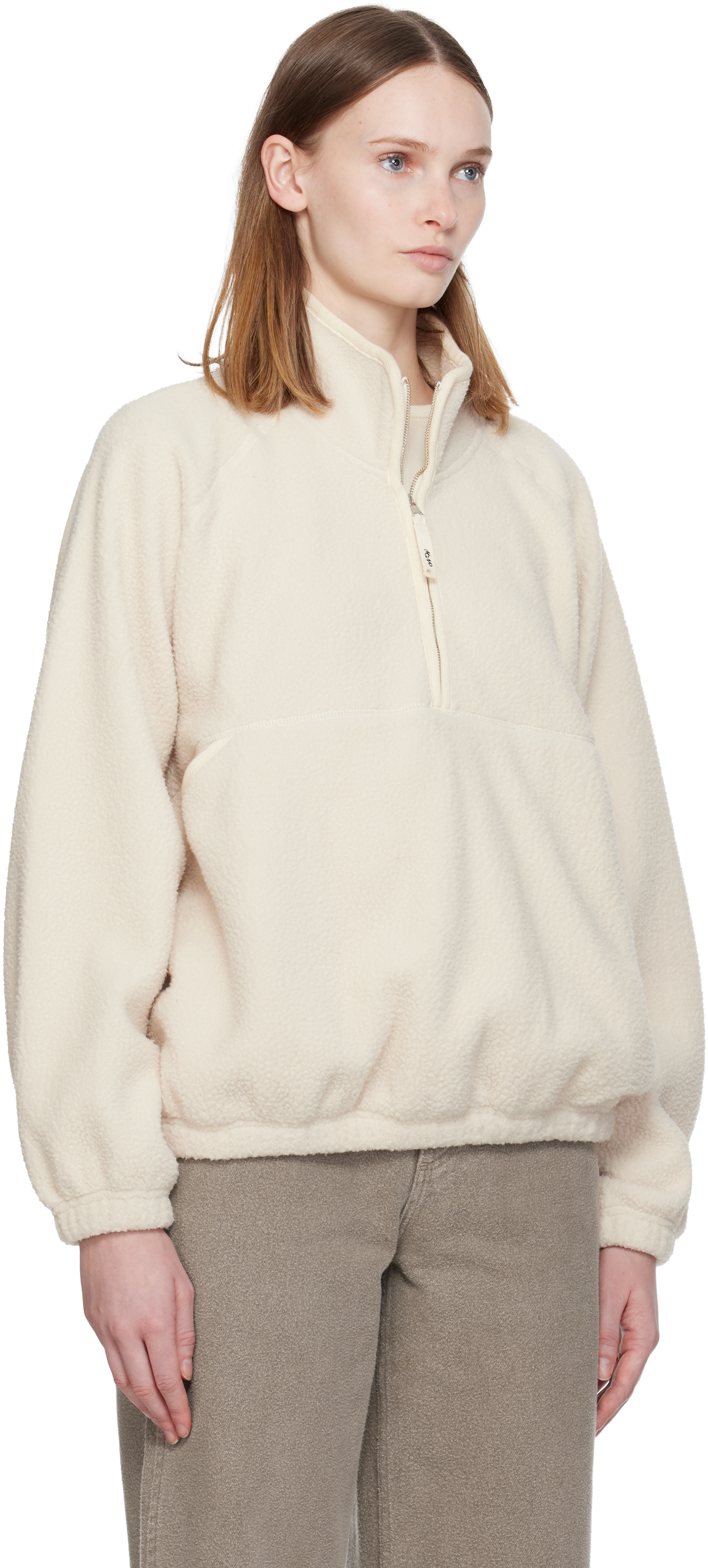 Nothing Written Off-white Woolly Fleece Sweater In White