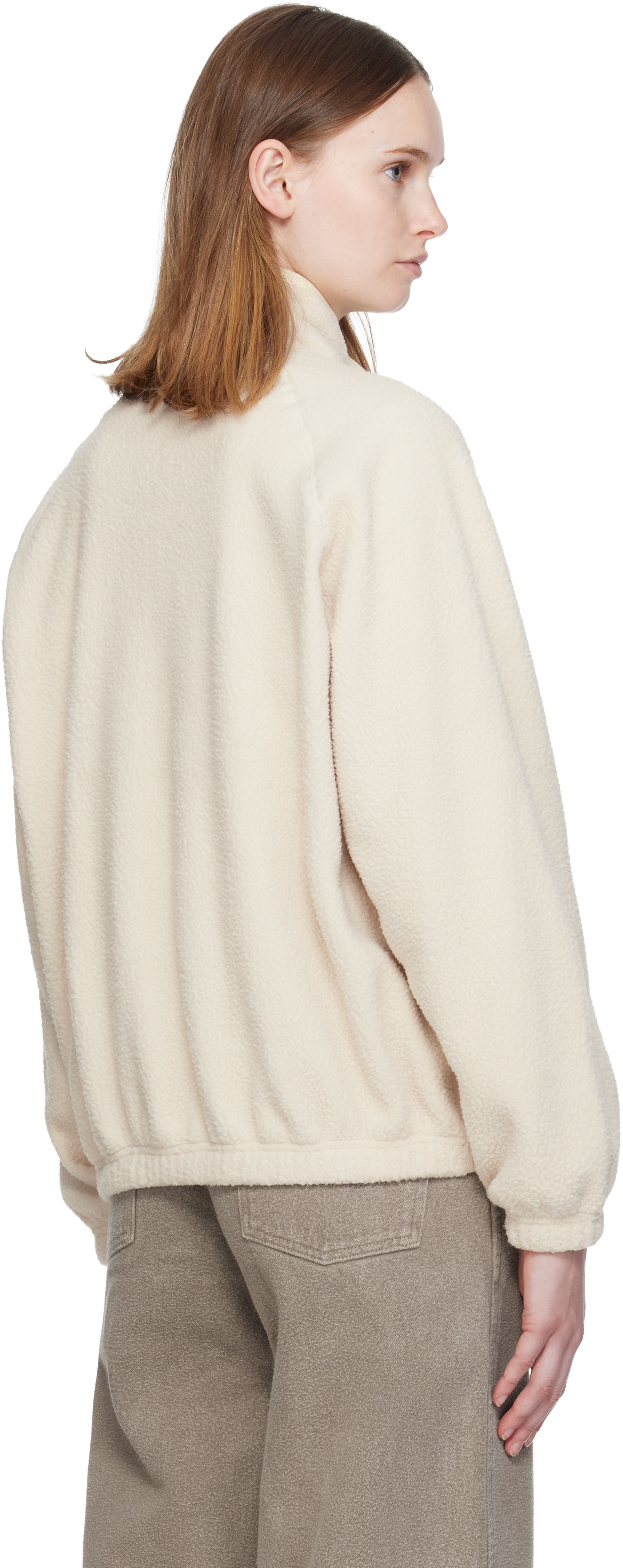 Nothing Written Off-white Woolly Fleece Sweater In White